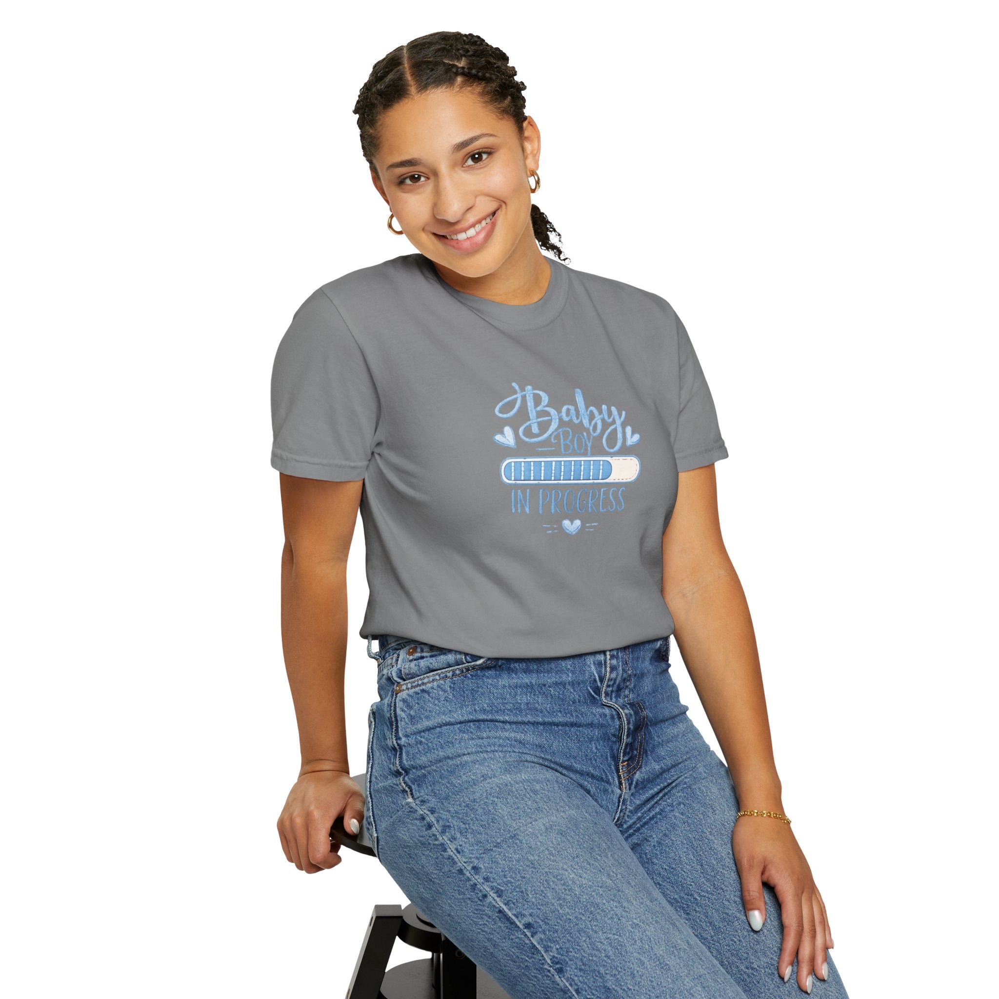 Baby Boy In Progress T-Shirt — Pregnancy Announcement Tee