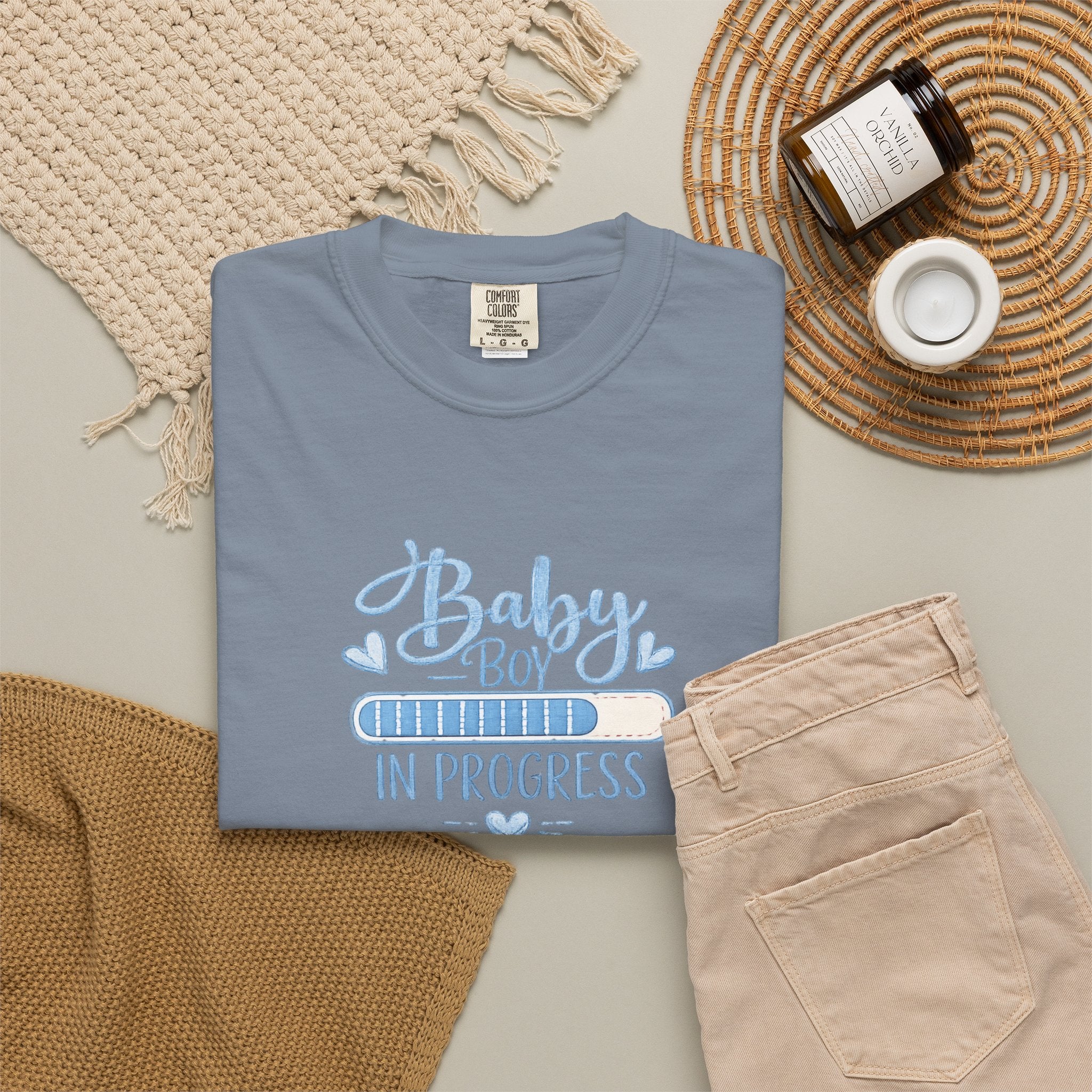 Baby Boy In Progress T-Shirt — Pregnancy Announcement Tee