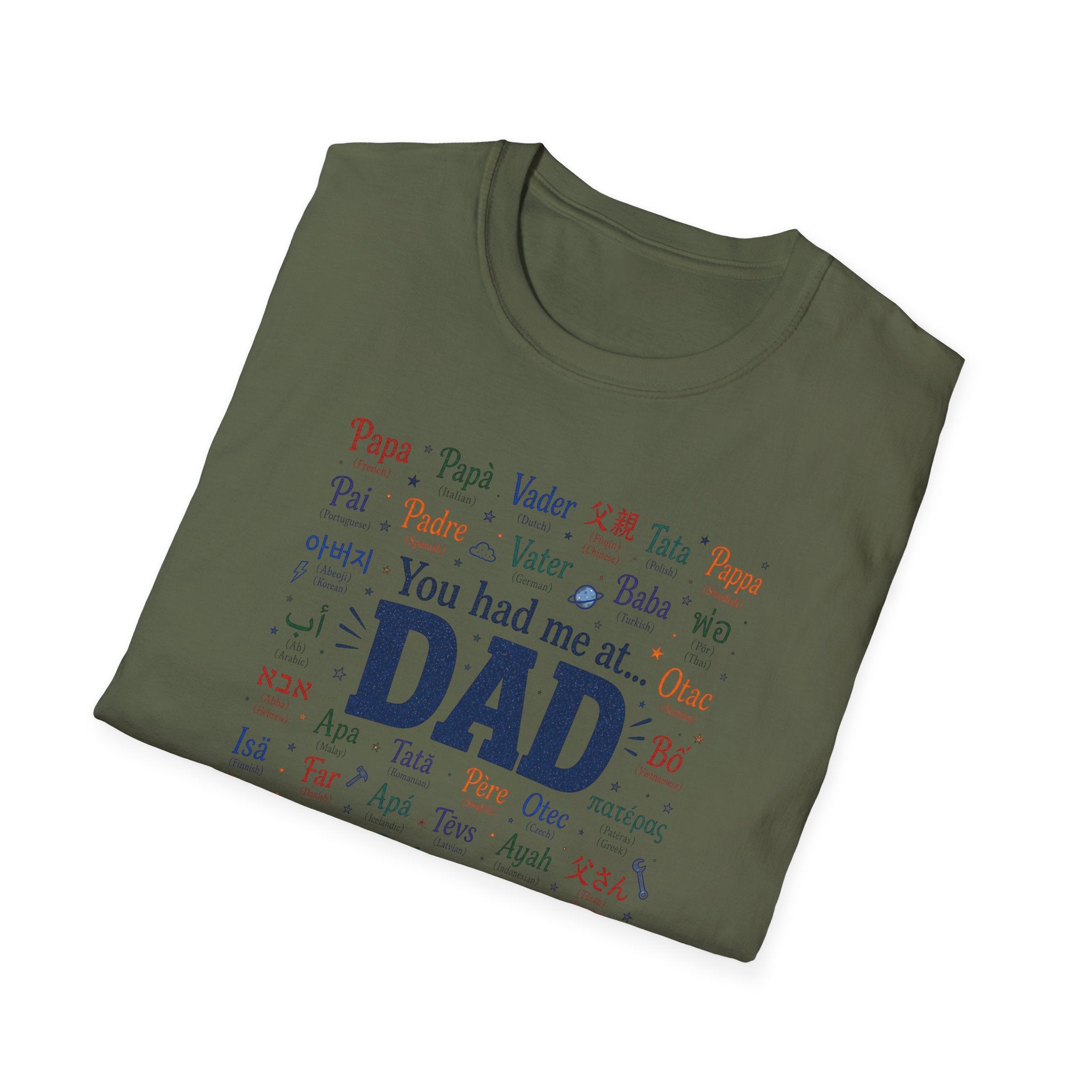 You Had Me At Dad T-Shirt — Fathers Day Gift Tee with 'Dad' Typography