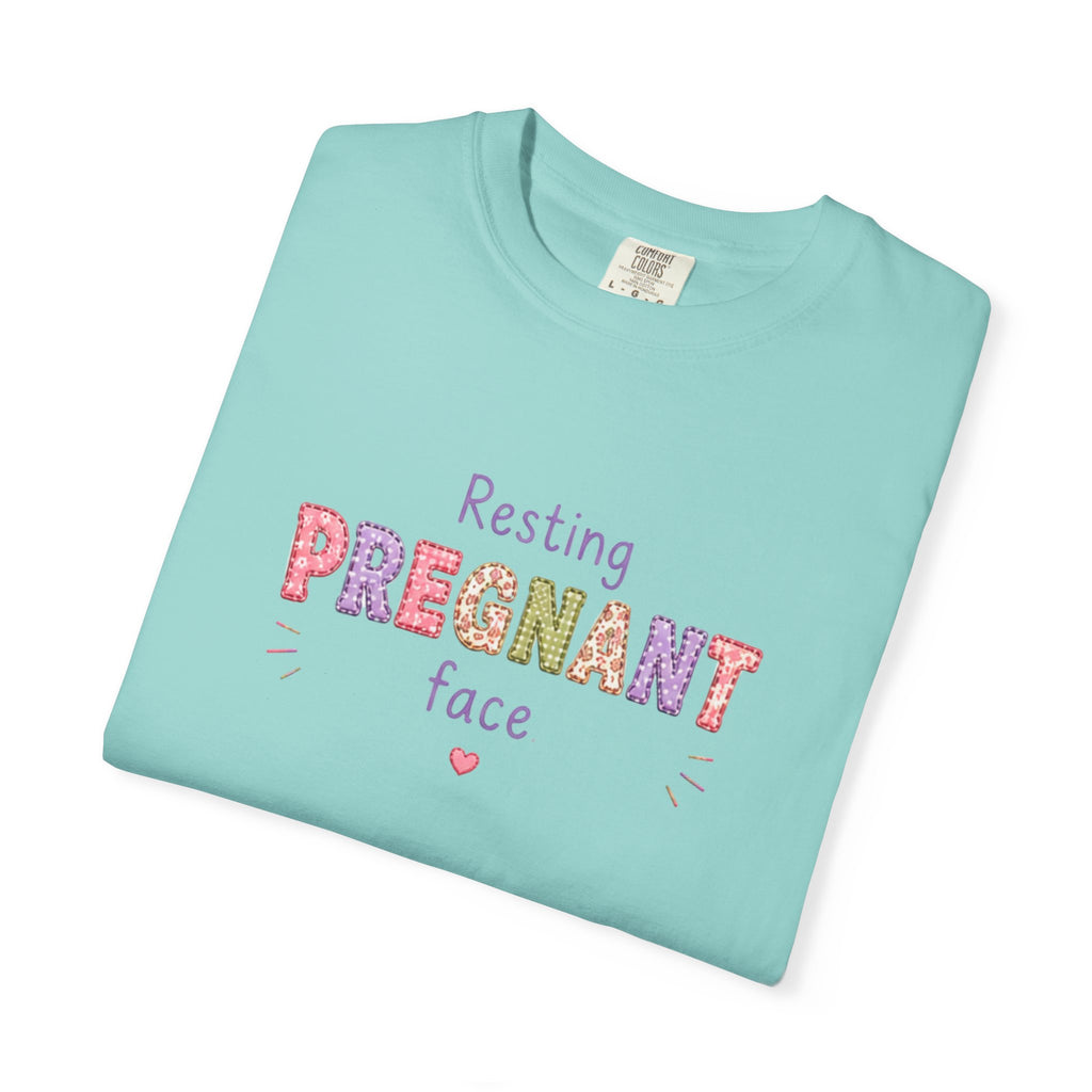 Pregnant Face T-Shirt — "Resting Pregnant Face" Cute Maternity Tee