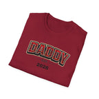 Daddy Est. 2026 T-Shirt — Plaid Dad Announcement Tee