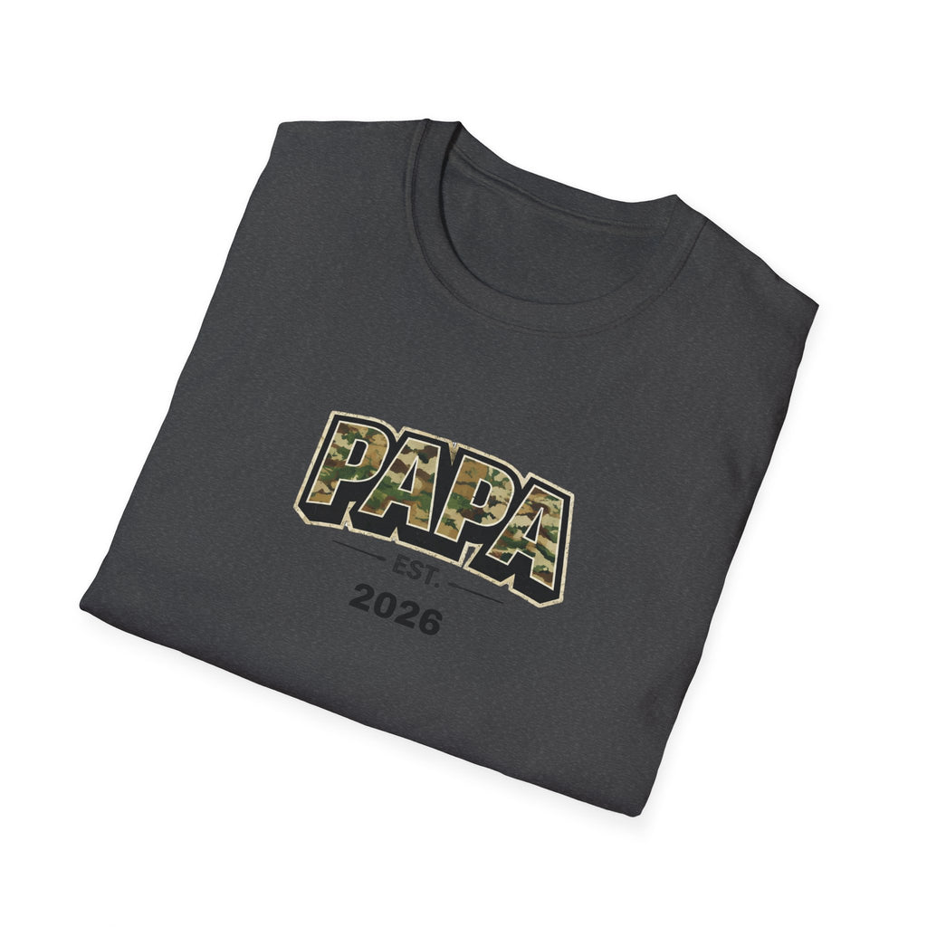 Papa Est. 2026 T-Shirt – Camo Fathers Day New Dad Gift