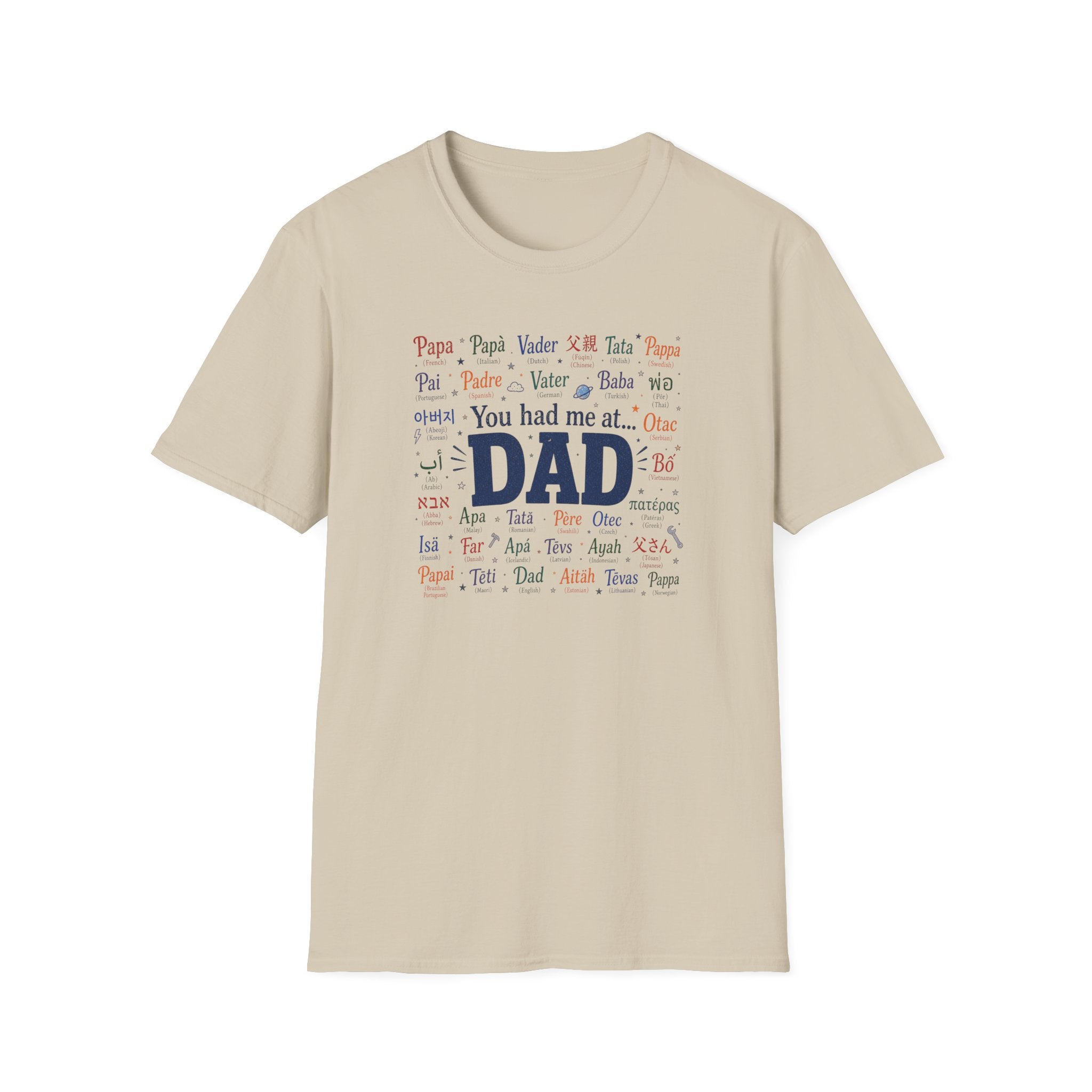 You Had Me At Dad T-Shirt — Fathers Day Gift Tee with 'Dad' Typography