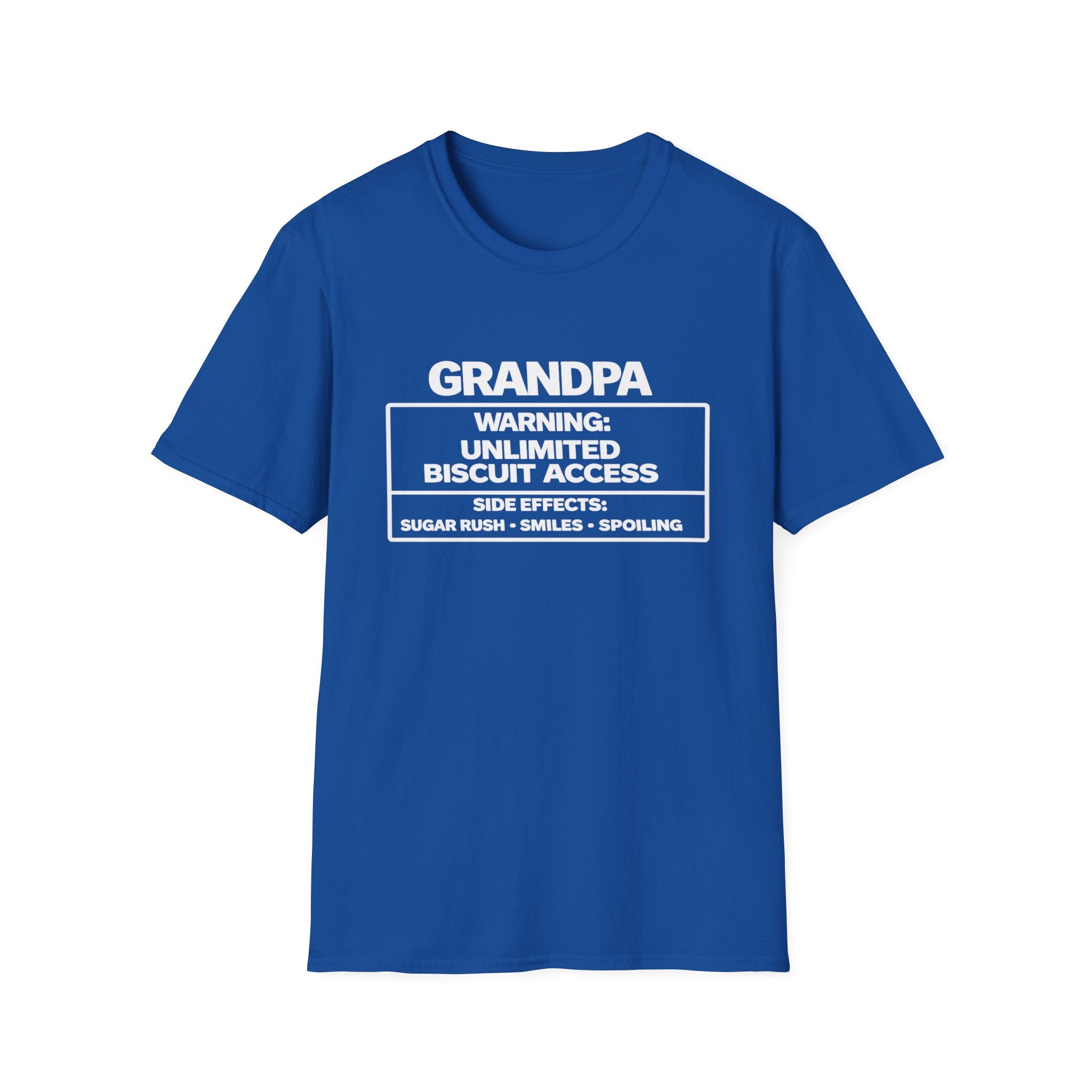 Grandpa Warning T-Shirt — "Unlimited Biscuit Access" Funny Grandpa Tee