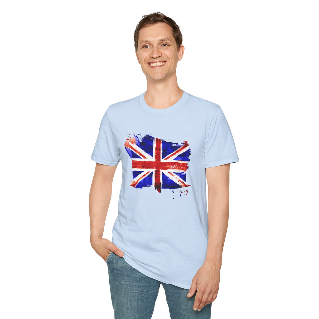 Union Jack Paint Brush UK Flag T-Shirt — British Pride Graphic Tee