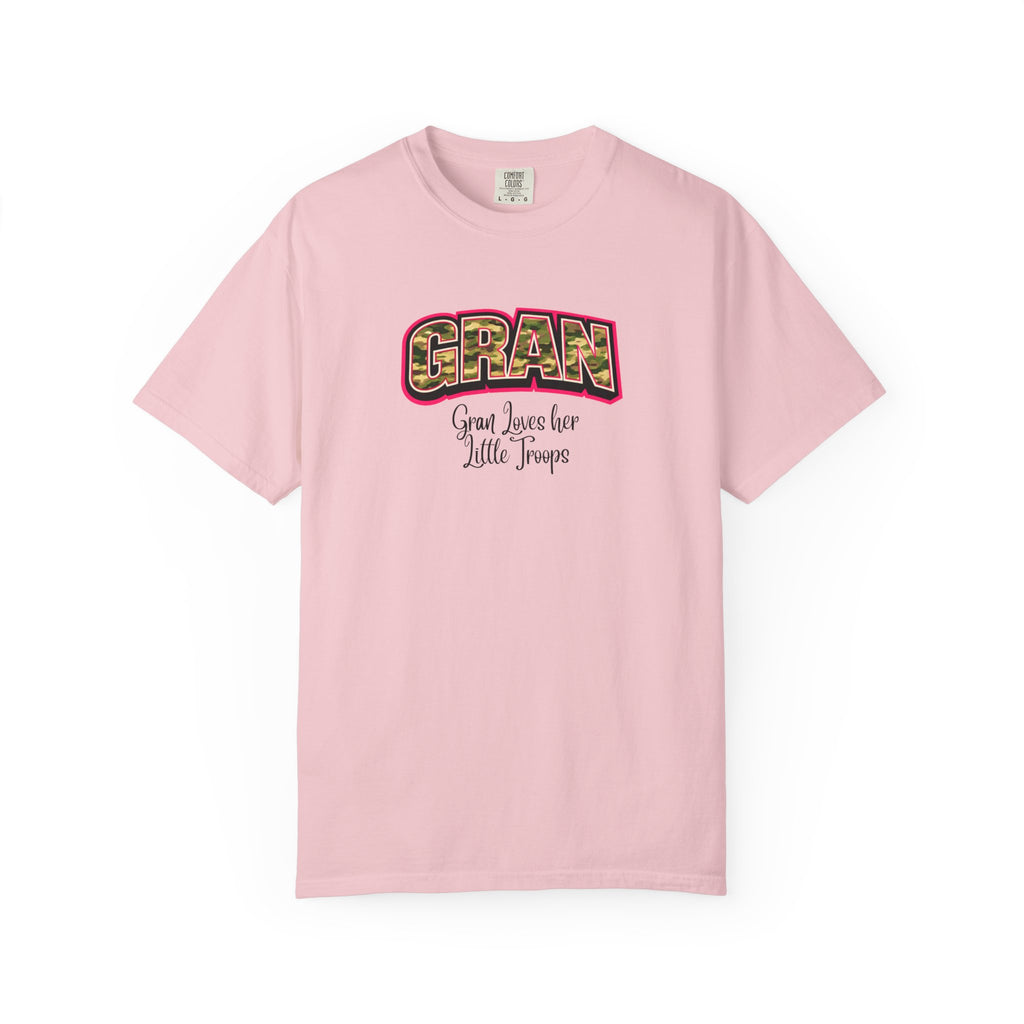 Gran Floral Graphic T-Shirt — "Gran Loves Her Little Troops" Gift Tee