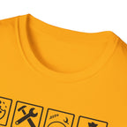 Grandad Warning T-Shirt — 'Warning: Spoils Grandkids & Hands Out Biscuits' Funny Grandpa Shirt