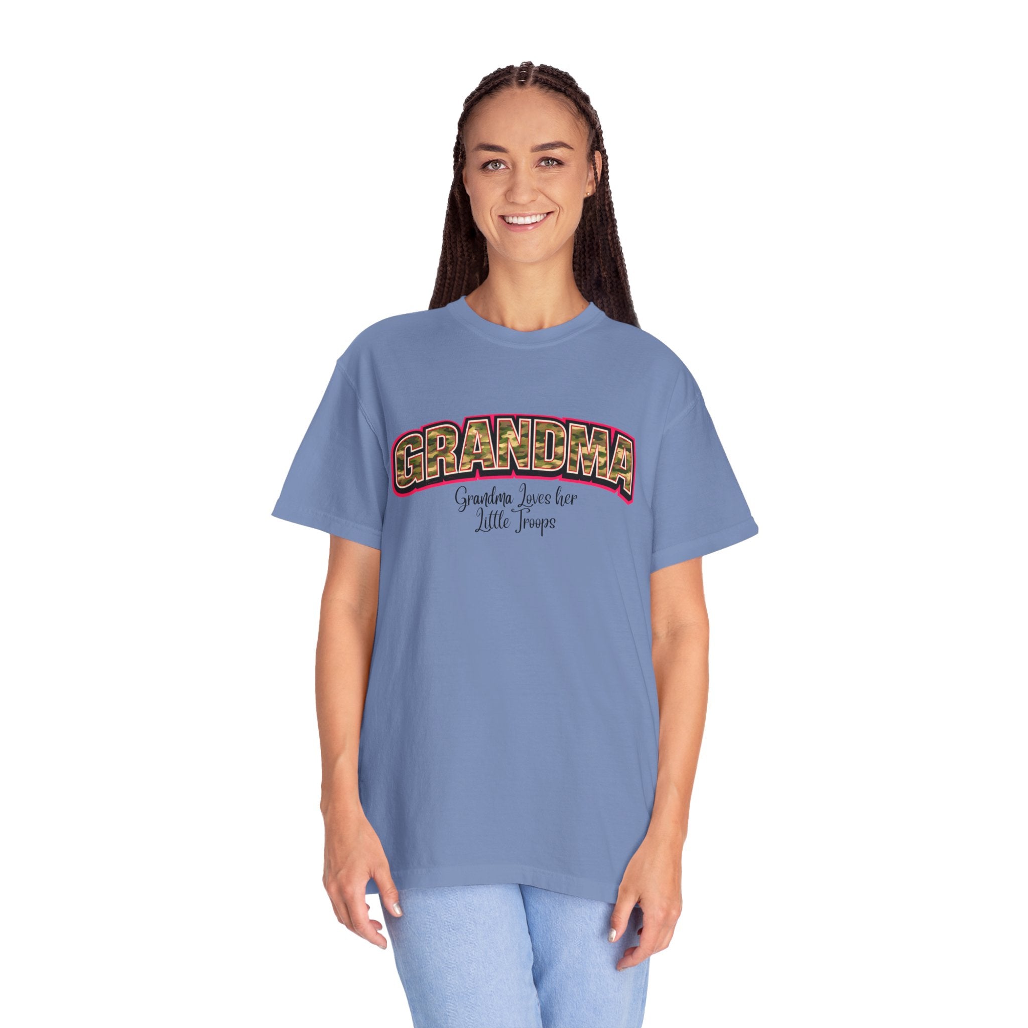 Grandma Floral Retro Tee — "Grandma: Grandkids Love Her a Little Teacup"