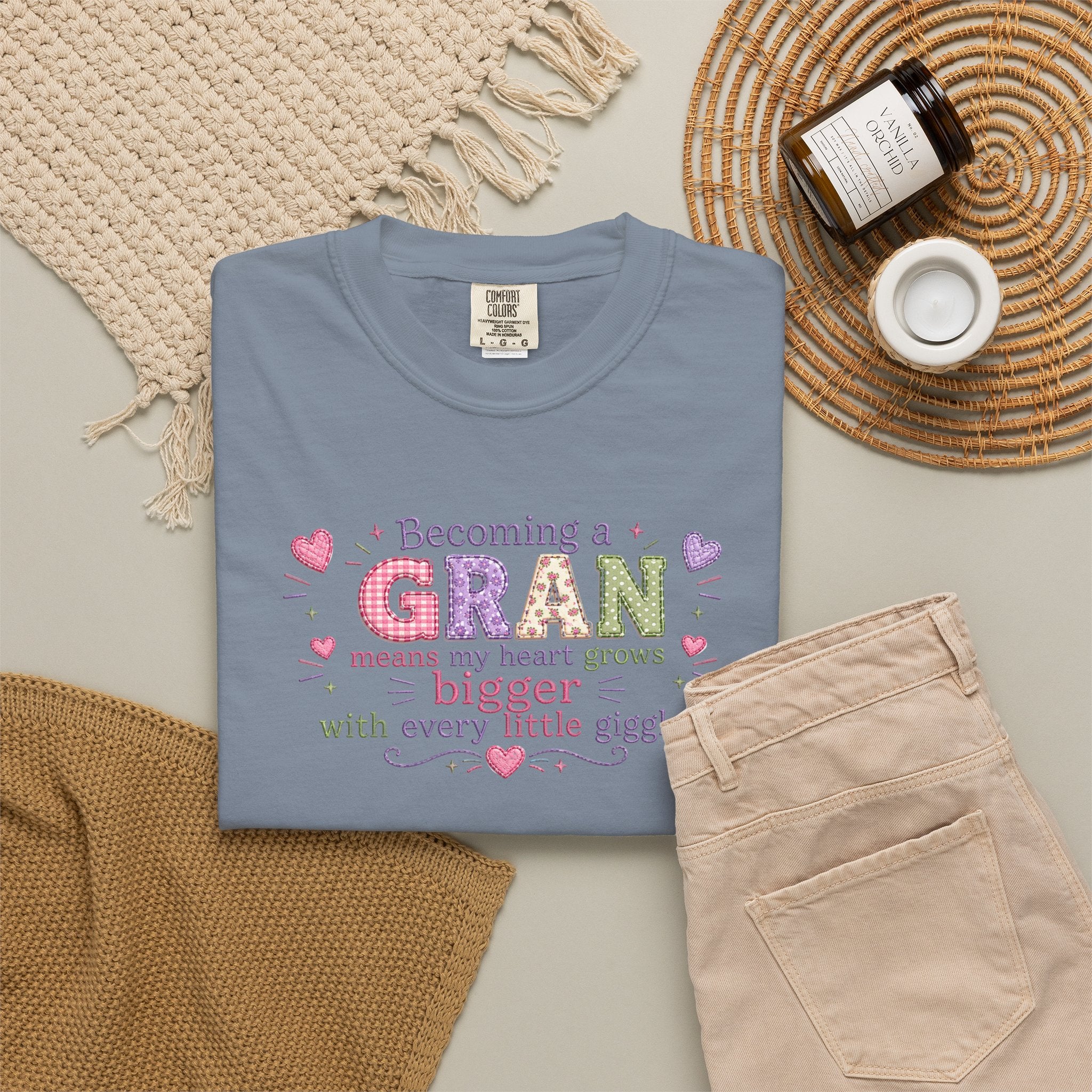 Heartfelt Gran T-Shirt - Becoming a Gran Means My Heart Grows Bigger