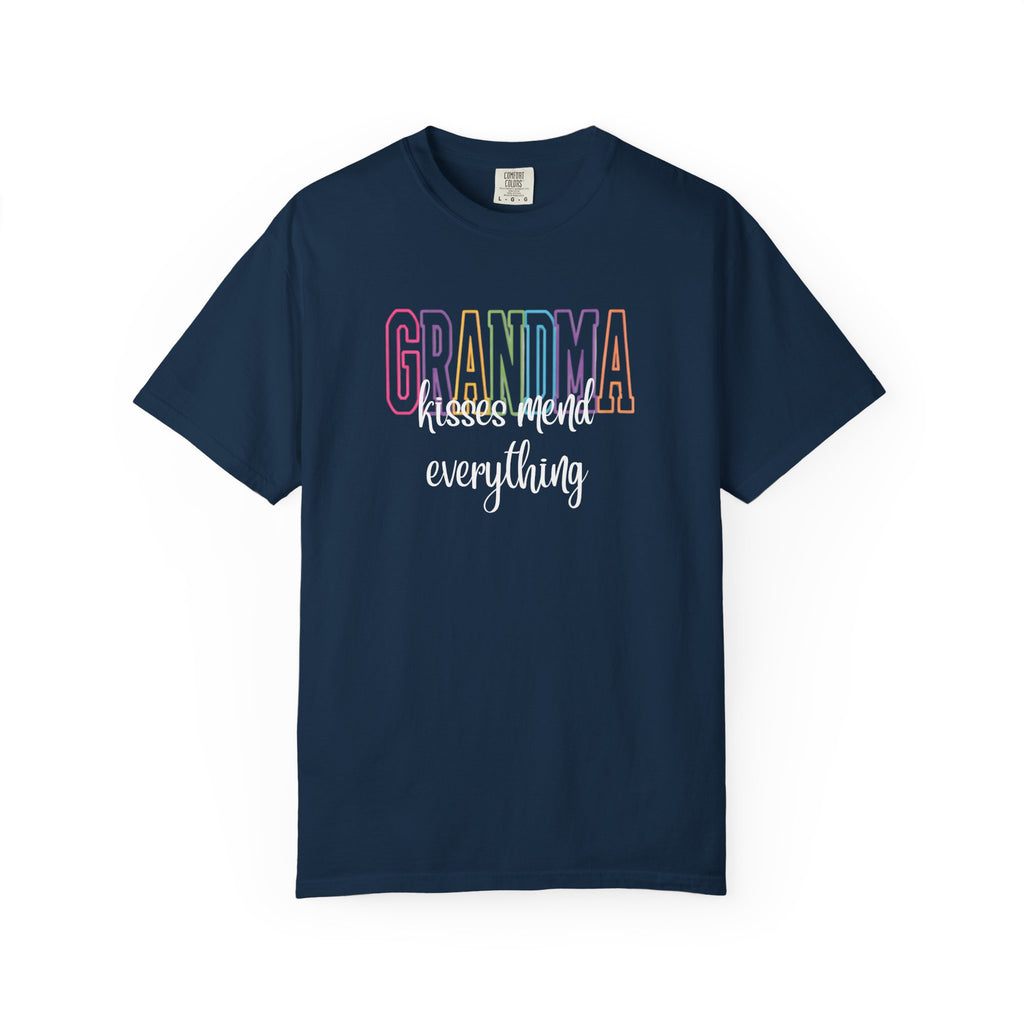 Grandma Pastel Rainbow T-Shirt — Retro Block Letter Grandma Tee