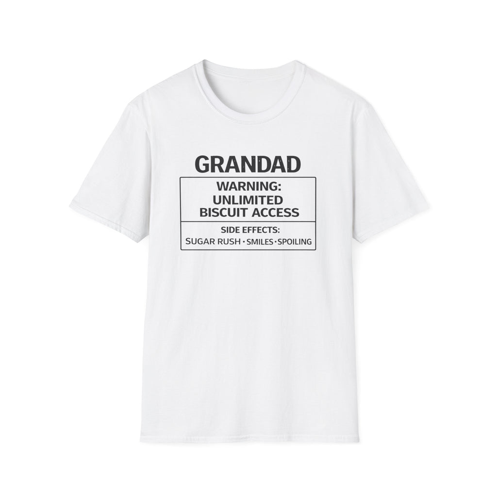 Grandad Warning T-Shirt – "Unlimited Biscuit Access" Funny Grandpa Gift