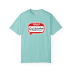 Hello My Name Is Grandmother T-Shirt - Retro Name Badge Tee for Moms & Grandmas