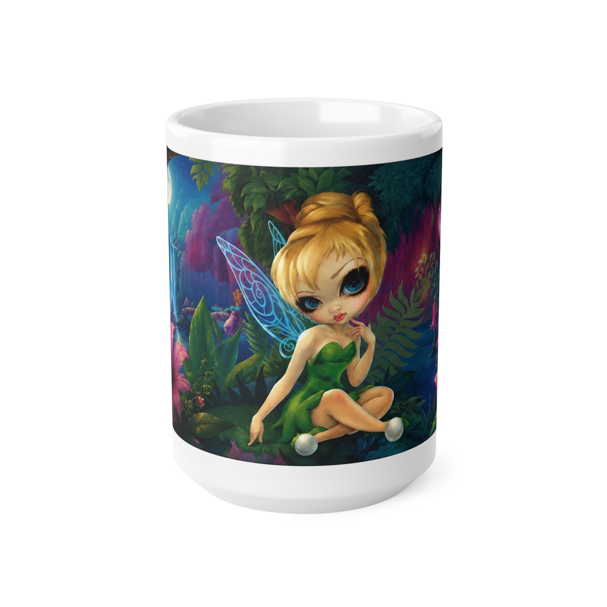 Fairy Garden Coffee Mug — Enchanted Moonlit Forest Ceramic Cup (11oz & 15oz)