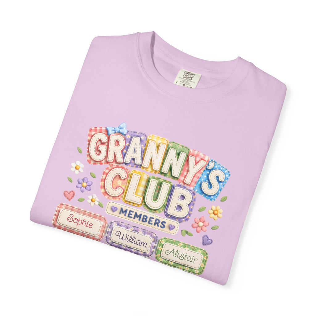 Granny's Club T-Shirt — Personalized Grandma Member Floral Tee