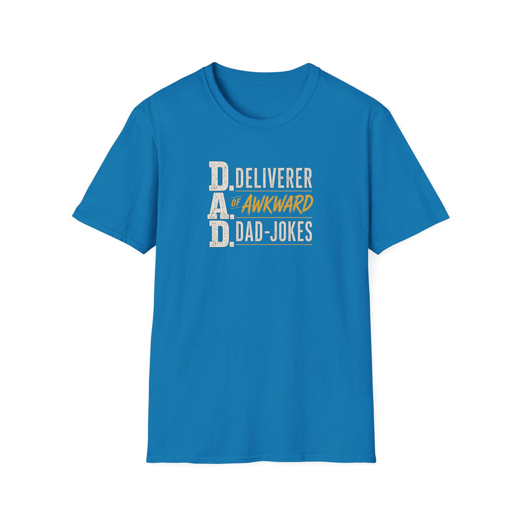 Dad T‑Shirt — D.A.D. "Deliverer of Awkward Dad‑Jokes" Funny Fathers Day Tee