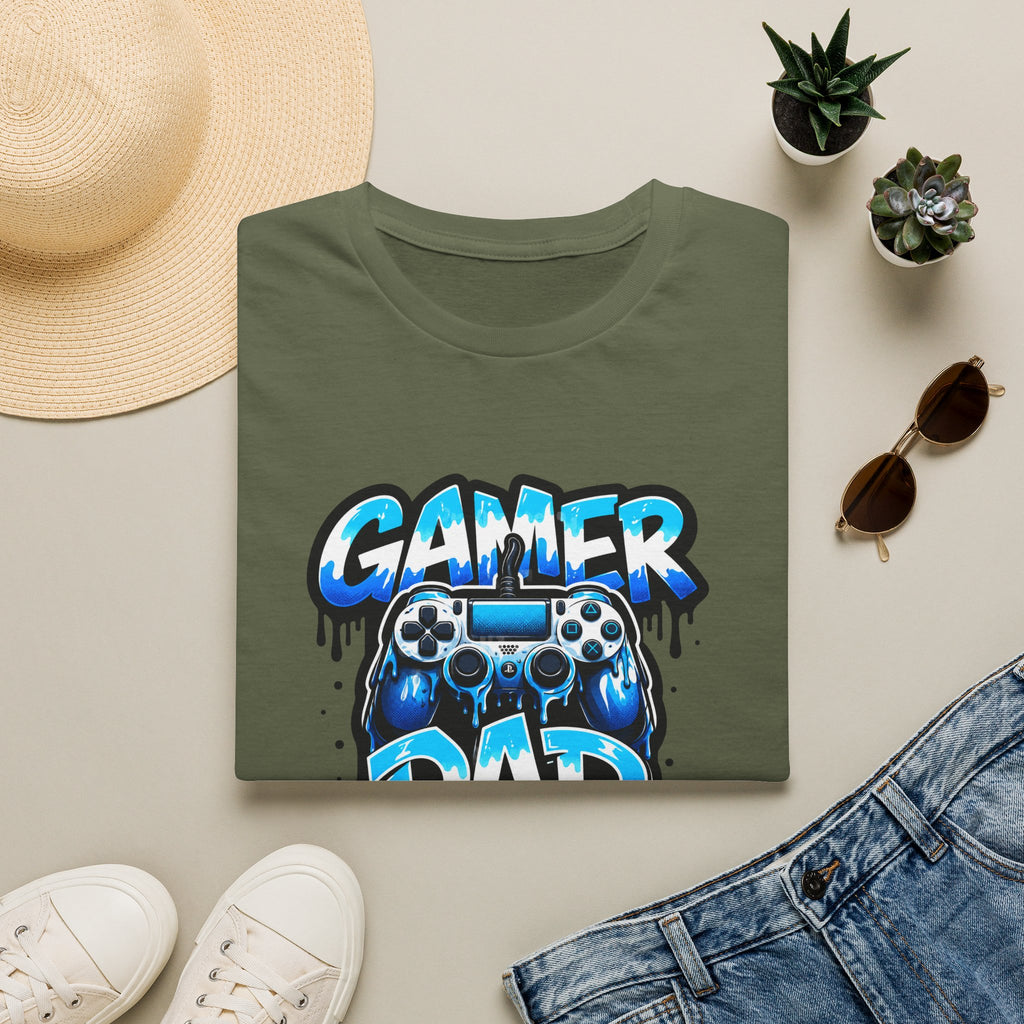 Gamer Dad T-Shirt — Blue Controller T-shirt
