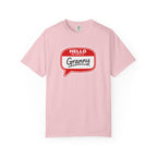 Hello My Name Is Granny T-Shirt - Funny Grandma Gift, Retro Name Badge Tee