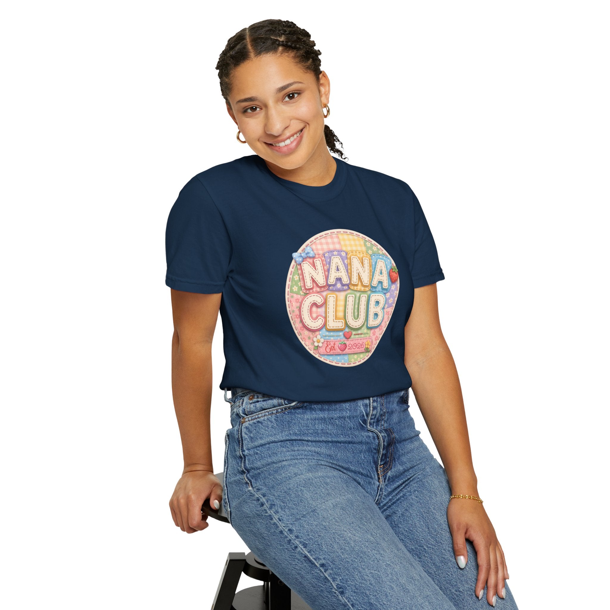 Nana Club T-Shirt — Retro Pastel Grandma Gift Tee