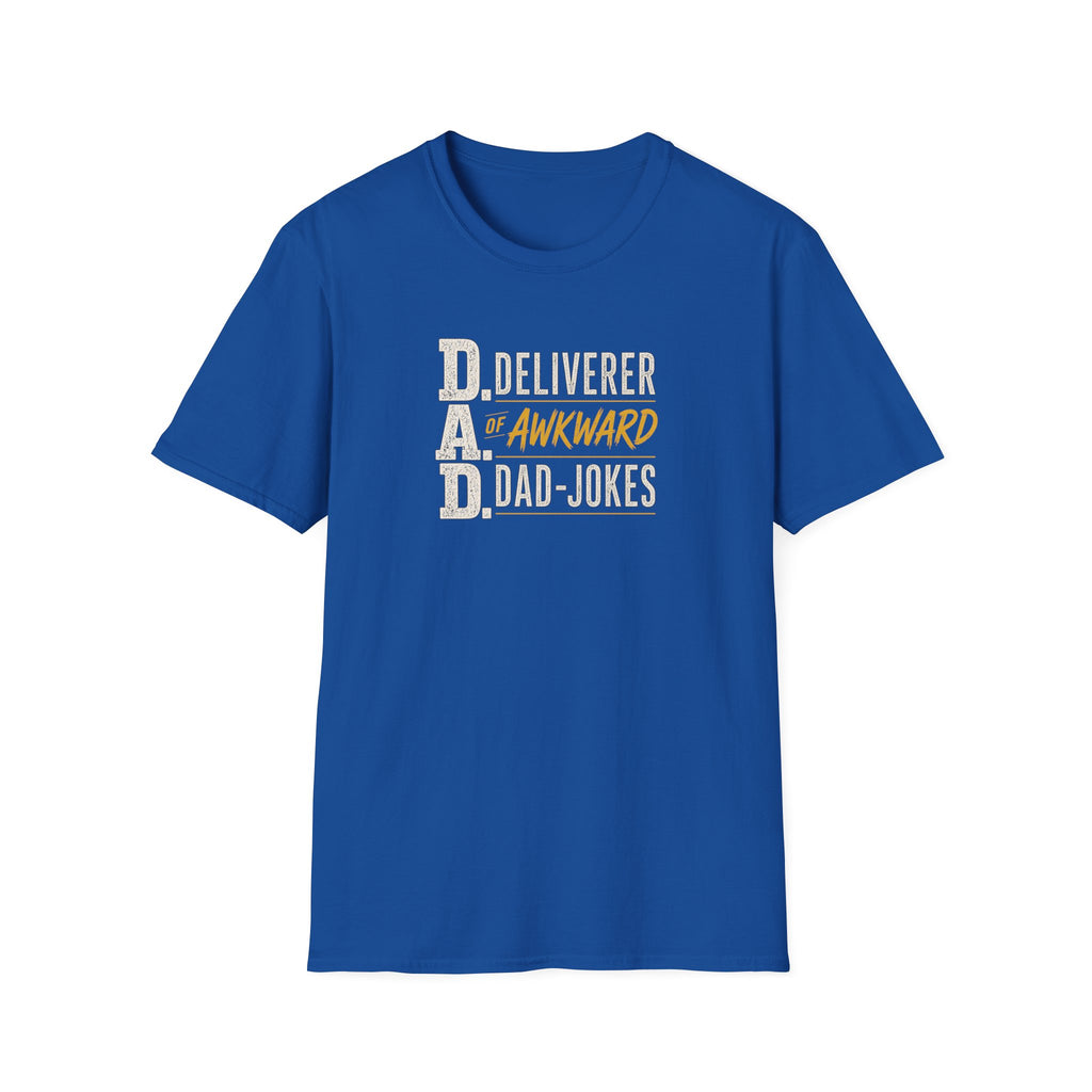 Dad T‑Shirt — D.A.D. "Deliverer of Awkward Dad‑Jokes" Funny Fathers Day Tee