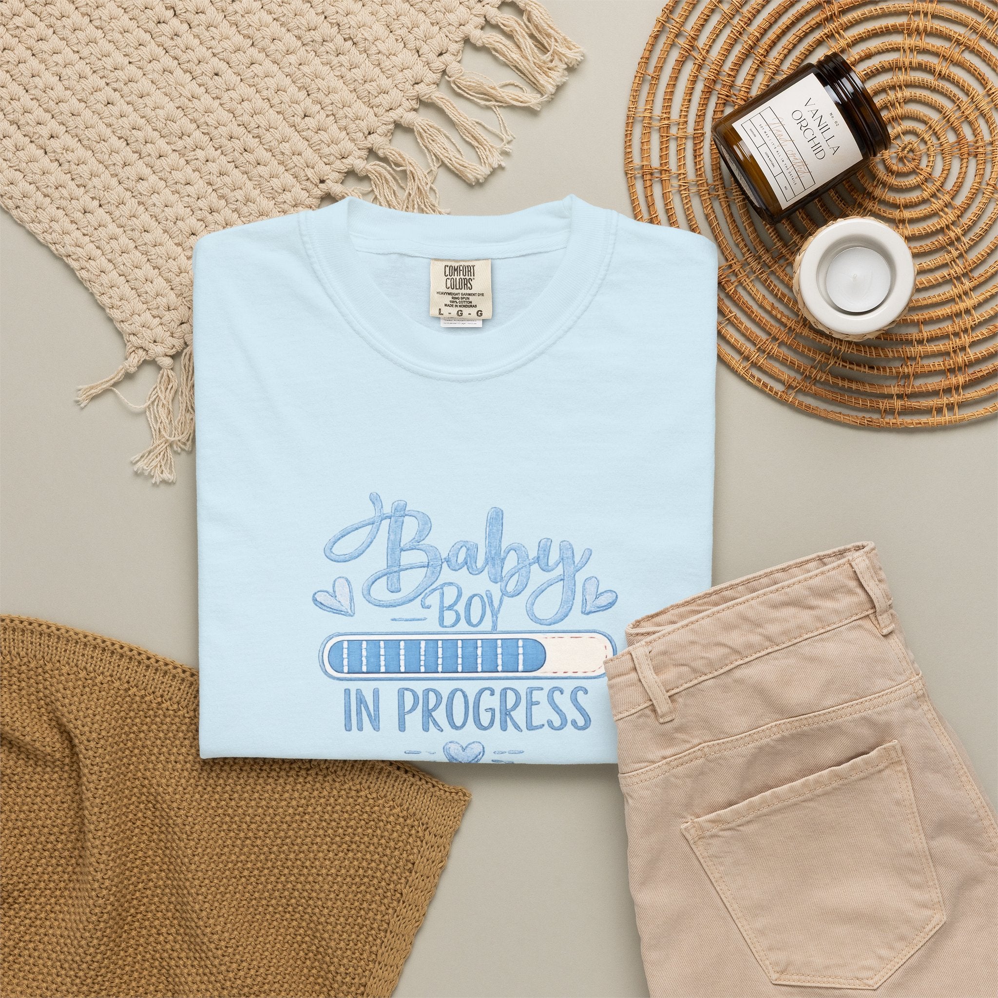 Baby Boy In Progress T-Shirt — Pregnancy Announcement Tee