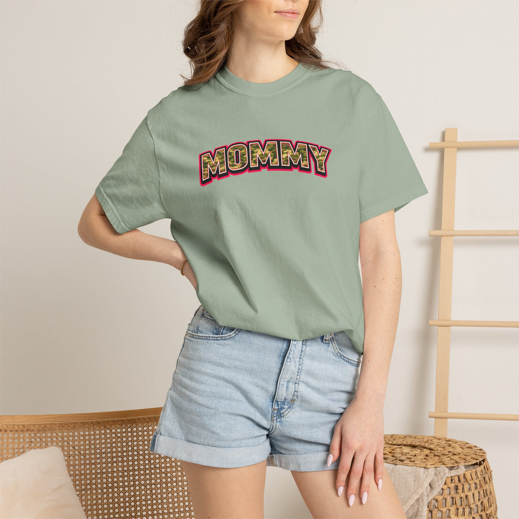 Mommy Camo Graphic T-Shirt — Retro Lettering Mother's Day Tee