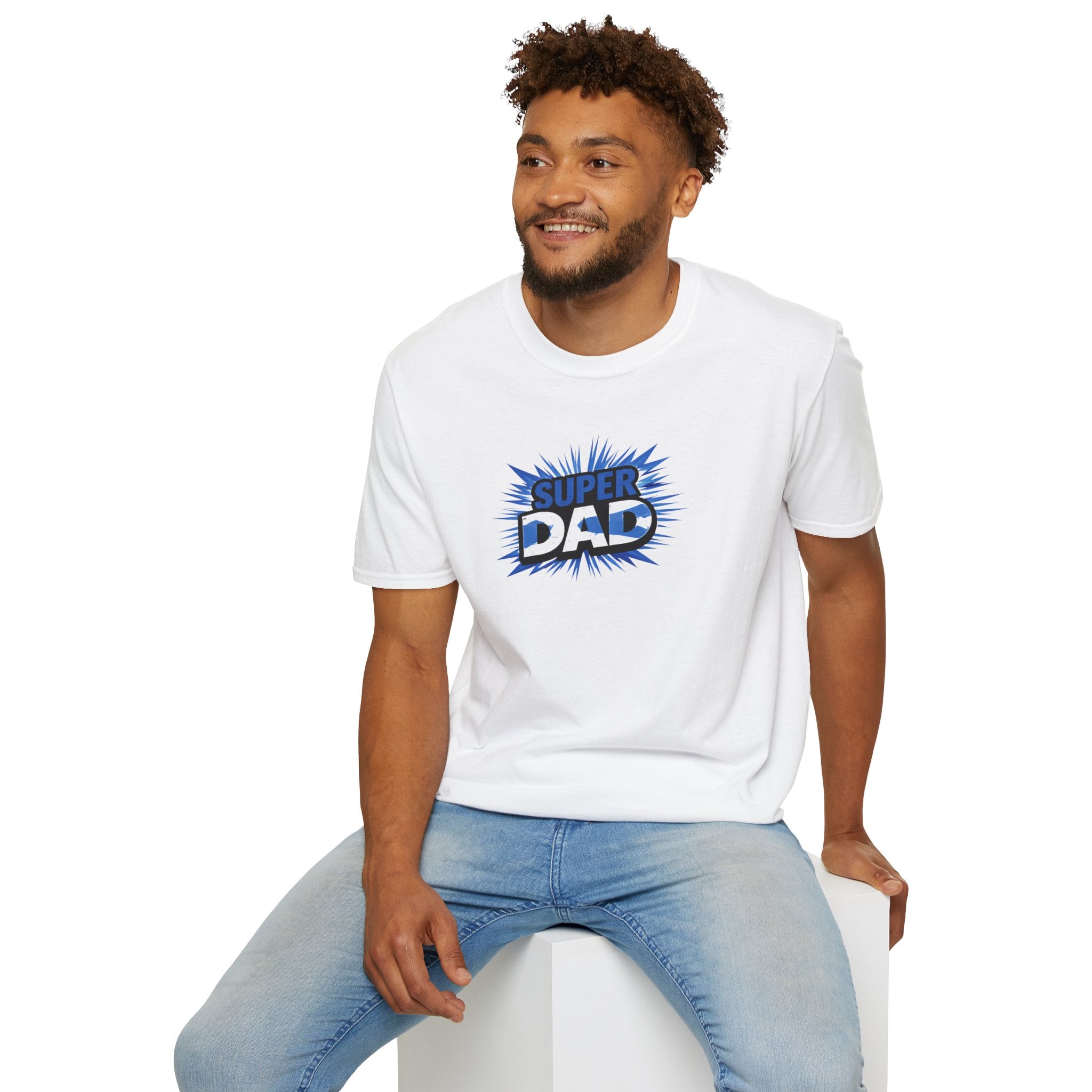 Super Dad T-Shirt — Scotland Flag themed Comic-Style Father's Day Gift
