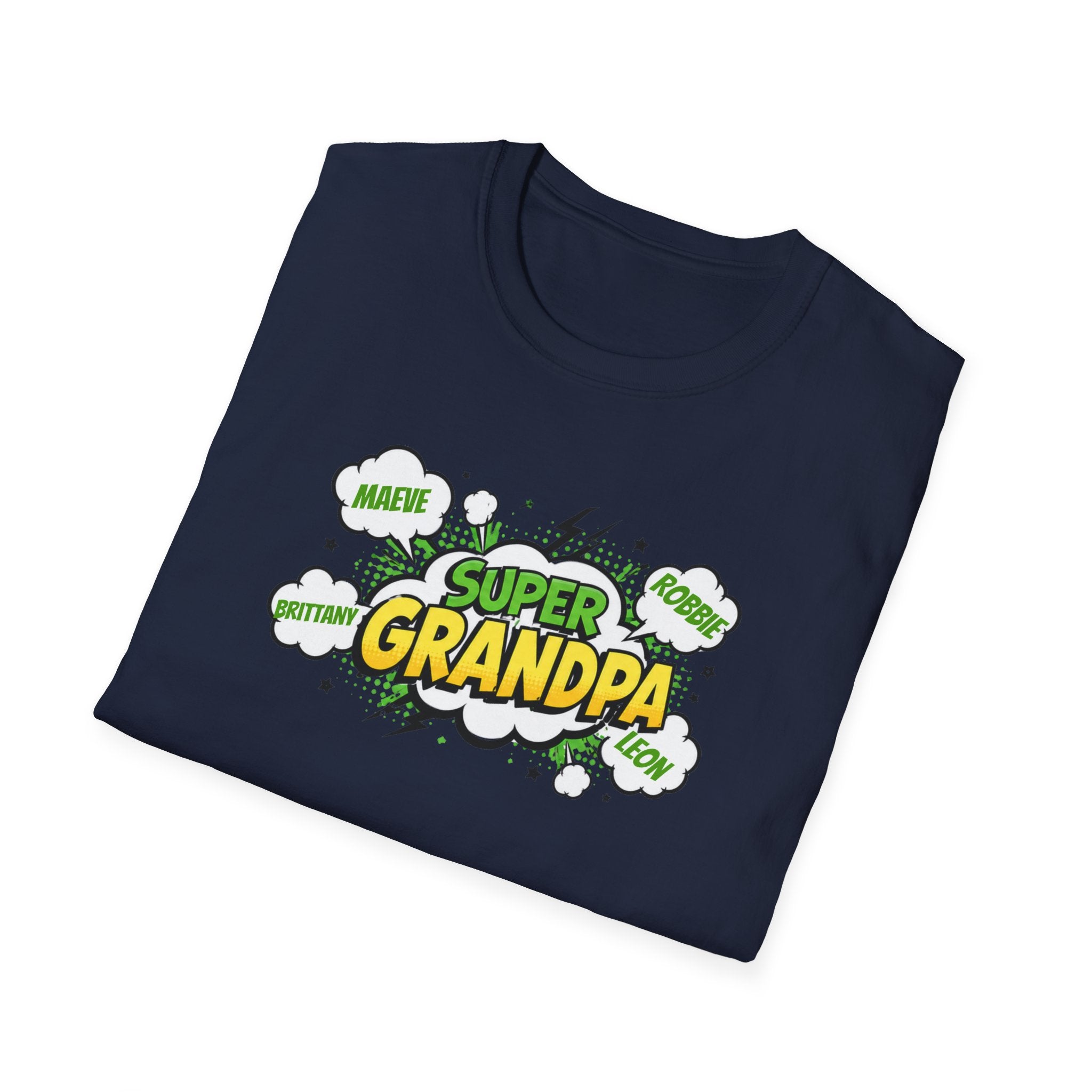 Super Grandpa T-Shirt – Comic Book Style Grandfather Gift