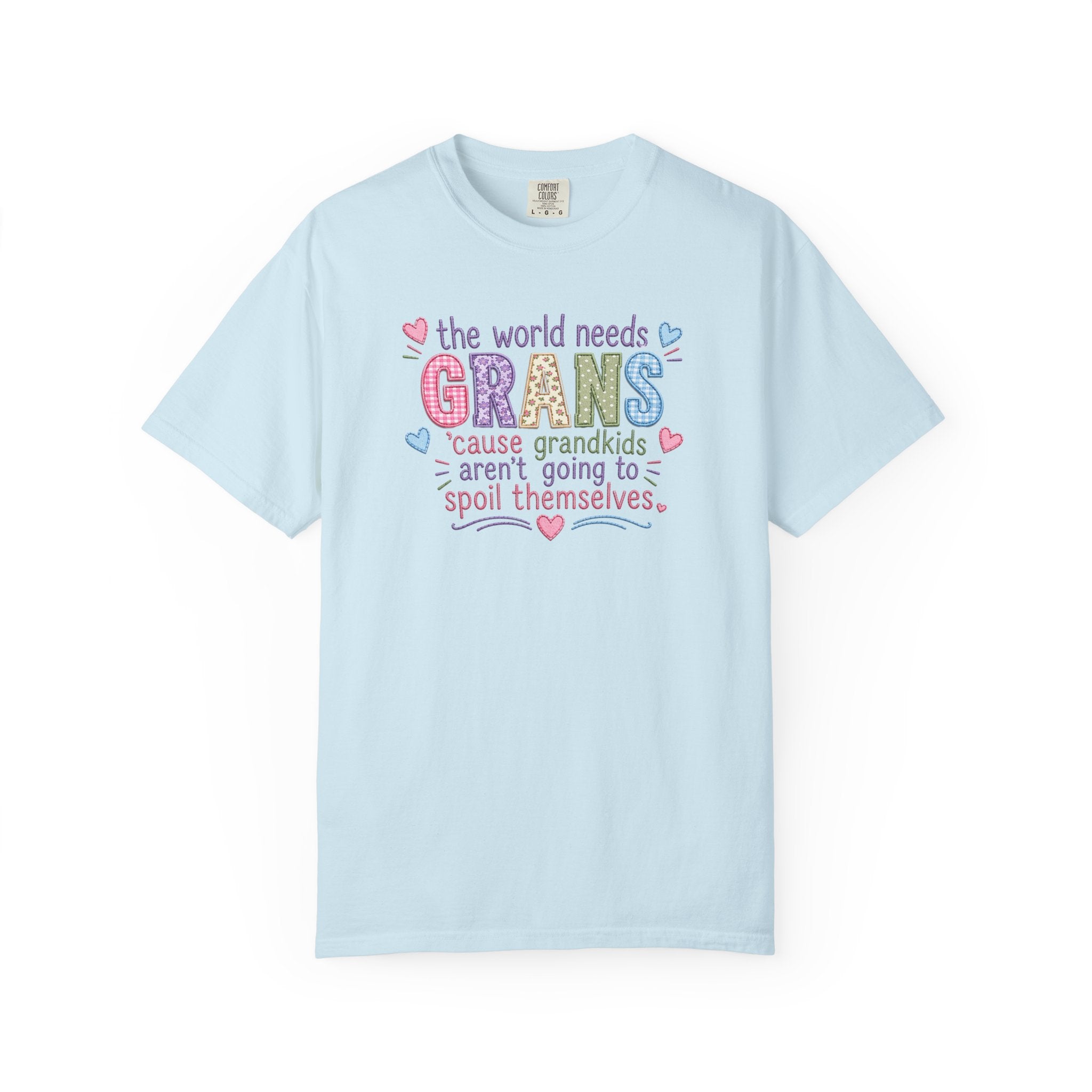 Grandparent T-Shirt - "The World Needs Grans" Cute Pastel Grandkids Gift Tee