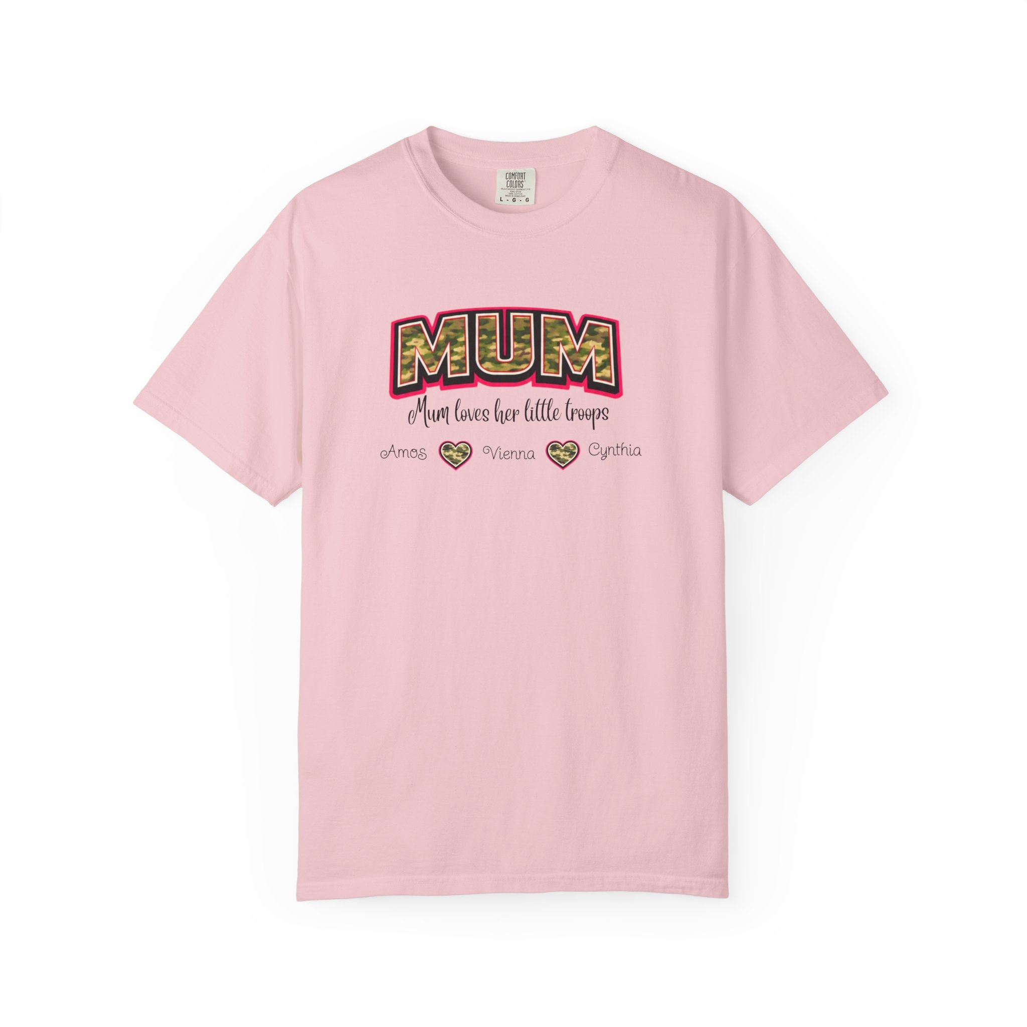 Mum Camo Print T-Shirt – "Mum, Mum loves her little meows" Mother's Day Tee