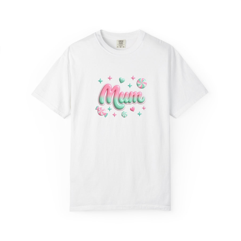 Mum Pastel Candy Script T-Shirt