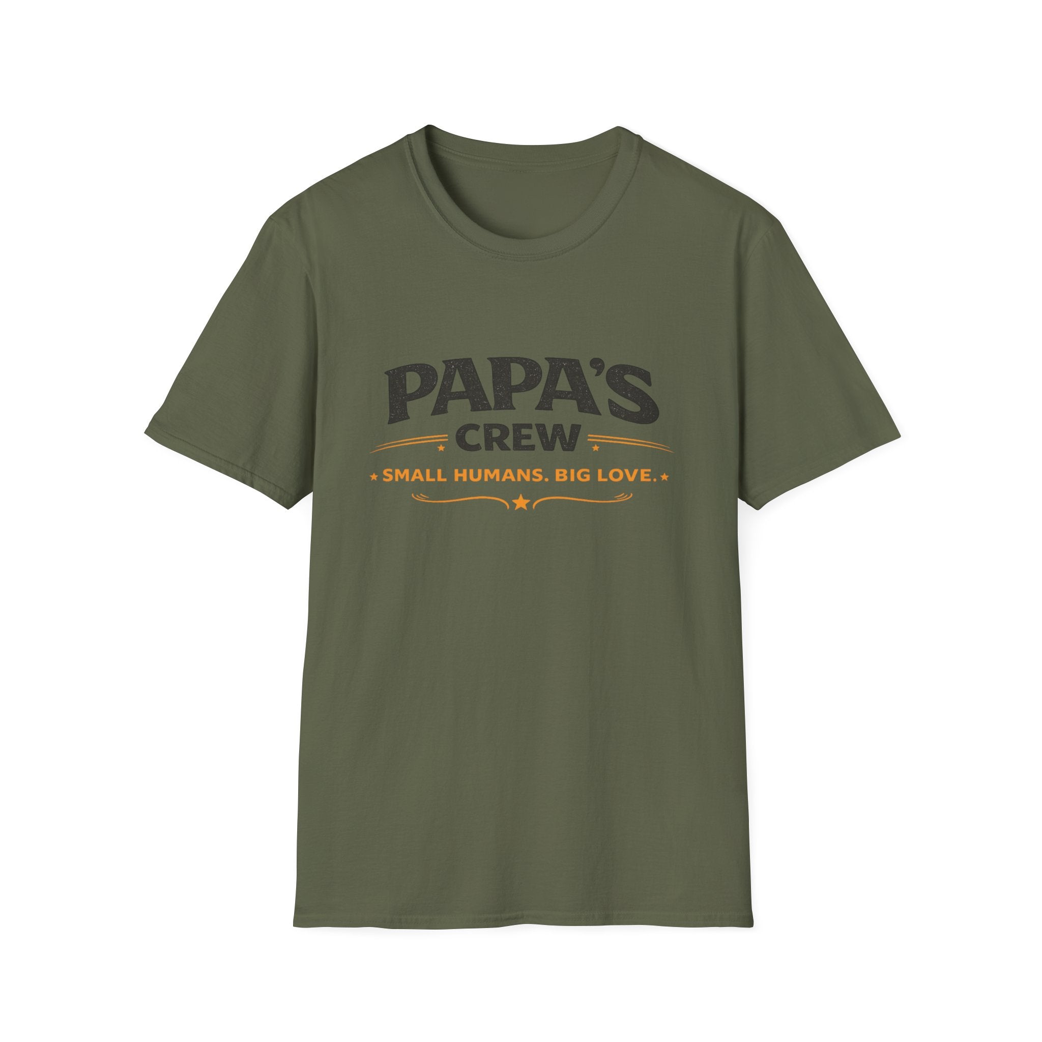 Papa's Crew T-Shirt — "Small Humans, Big Love" Grandpa Gift