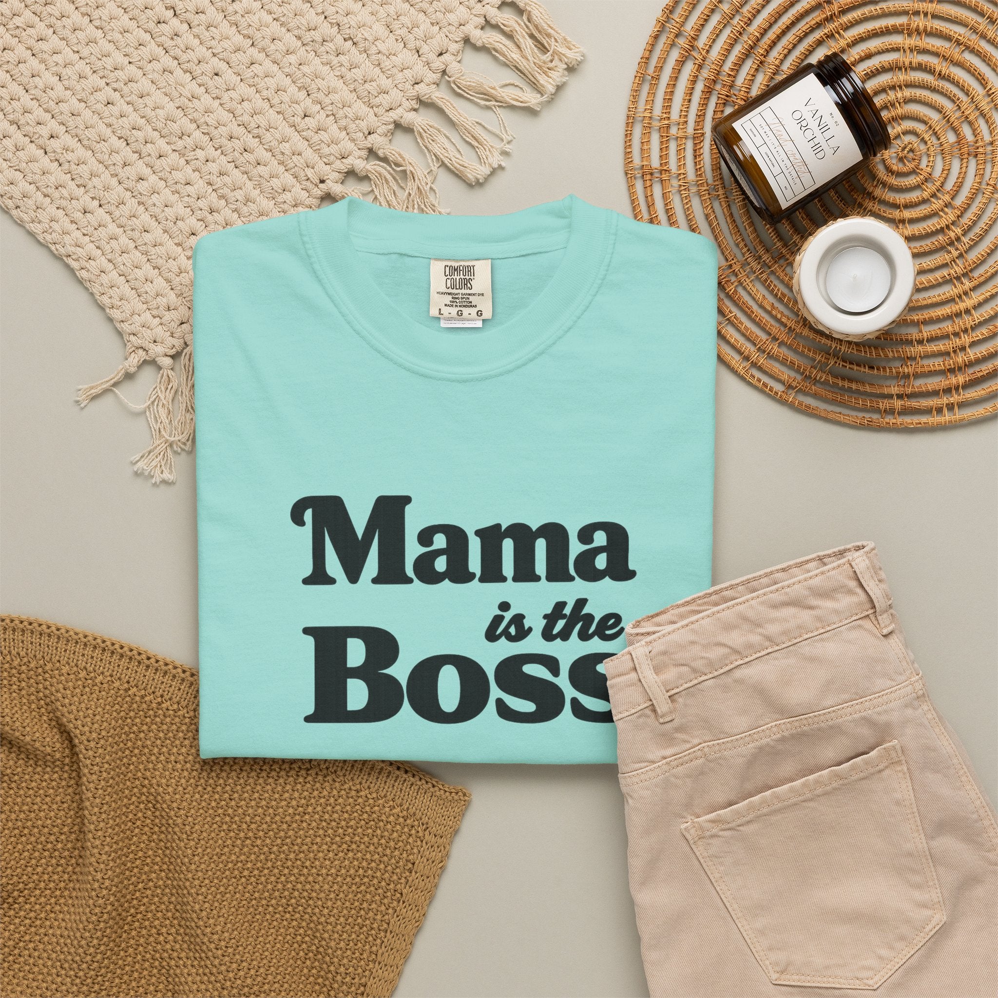 Mama is the Boss T-Shirt — Funny Mom Graphic Tee, Mother's Day Gift