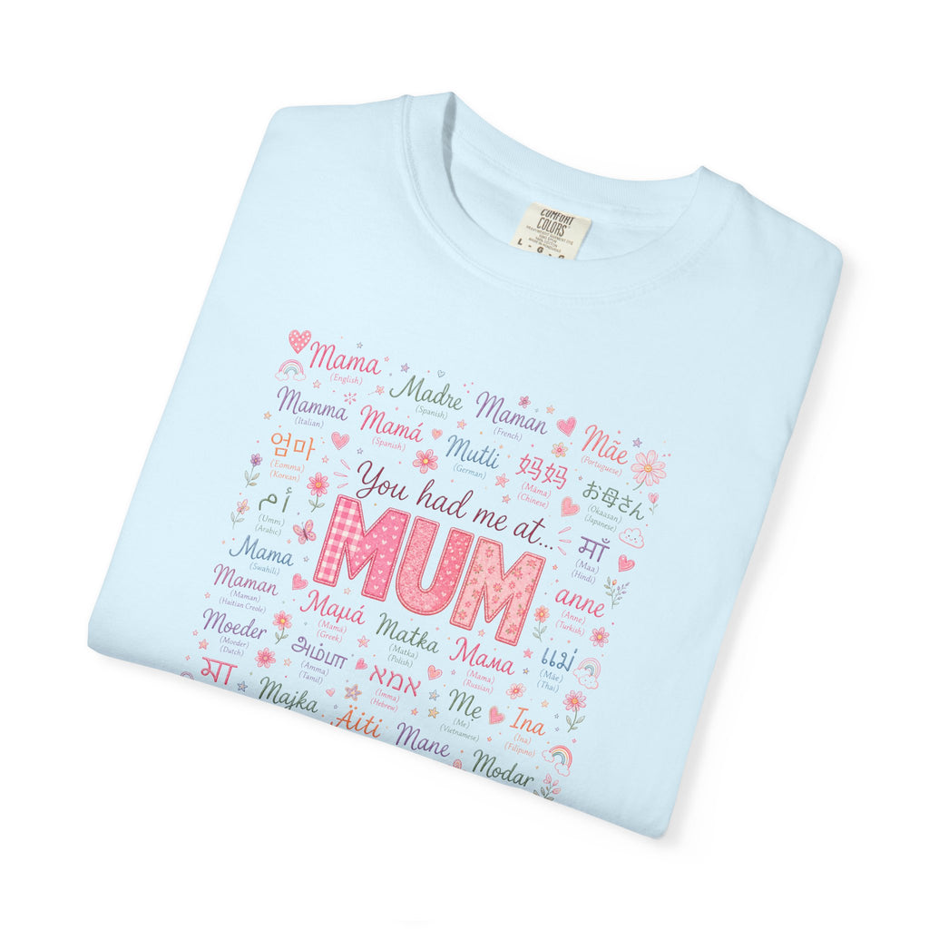 Mum Heartbeat T-Shirt — 'You Had Me at MUM' Floral Mother's Day Tee