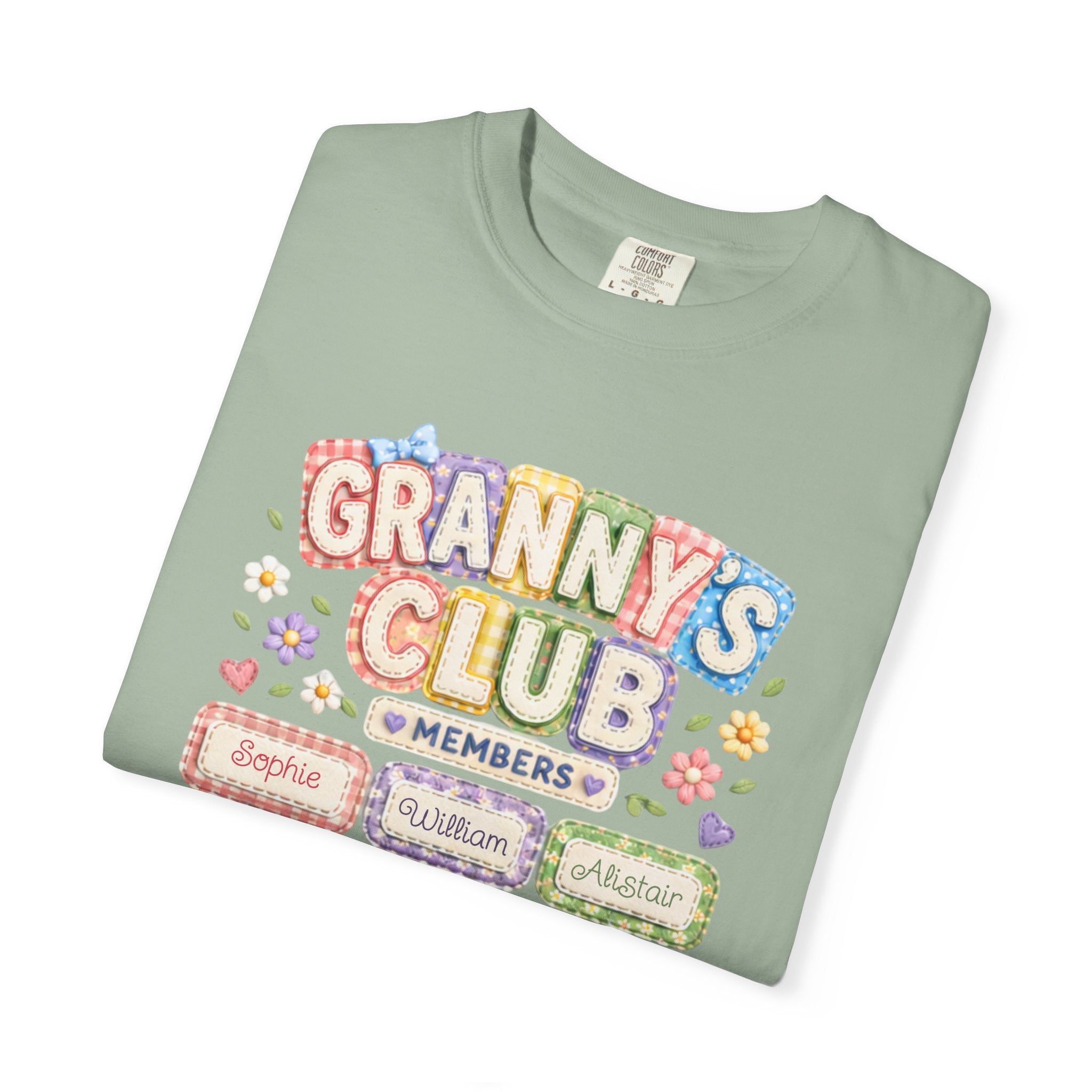 Granny's Club T-Shirt — Personalized Grandma Member Floral Tee