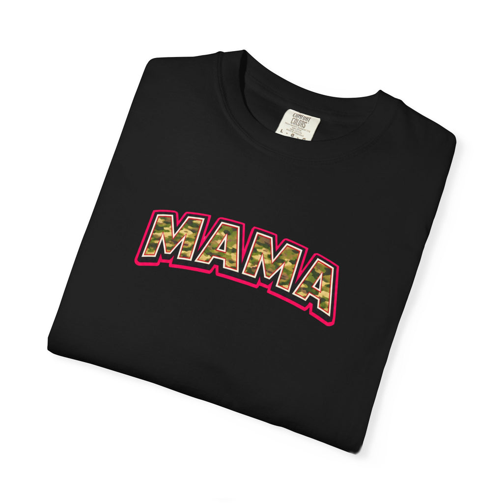 Mama Camo Retro T-Shirt — Vintage Lettering Mother's Day Tee