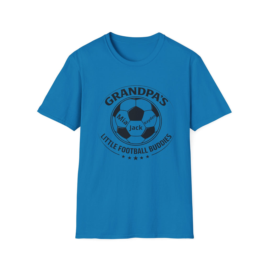 Grandpa's Little Football Buddies T-Shirt — Personalized Soccer Dad/Grandad Gift