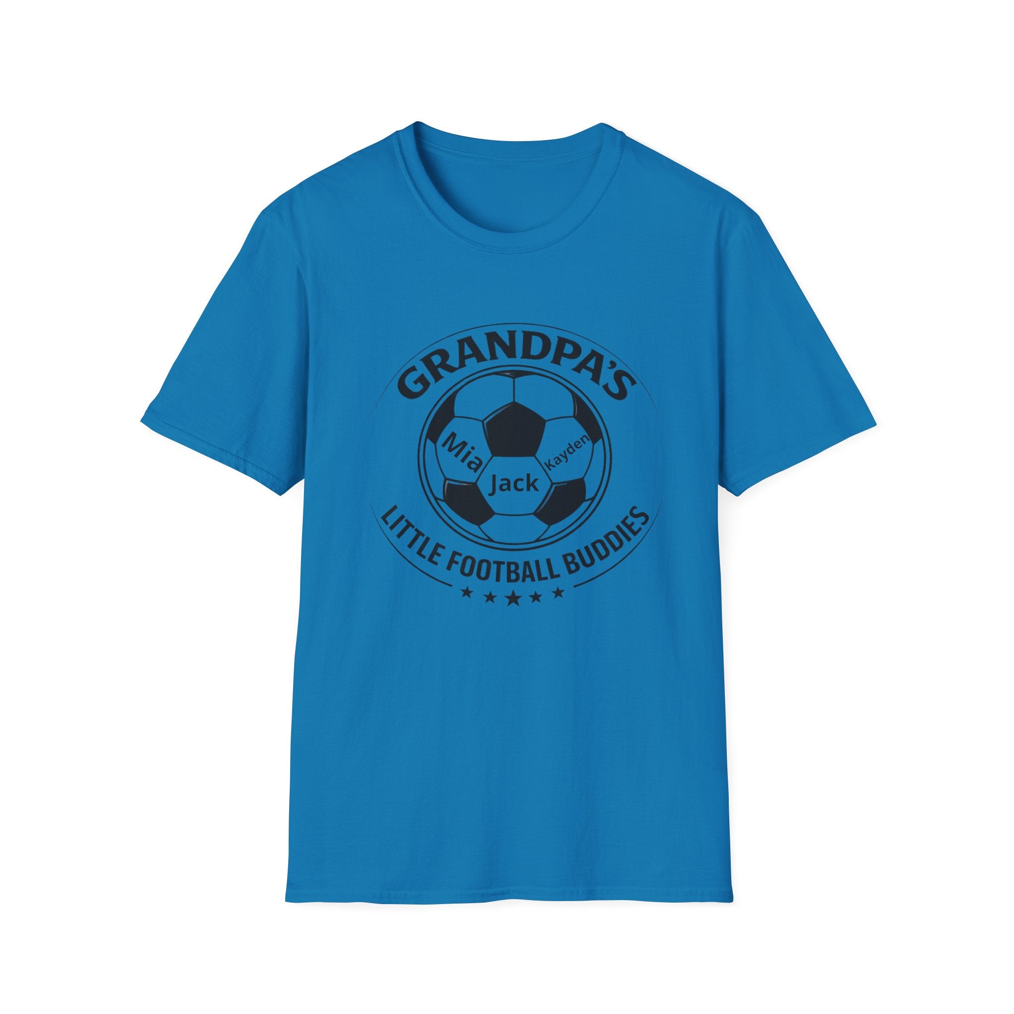 Grandpa's Little Football Buddies T-Shirt — Personalized Soccer Dad/Grandad Gift