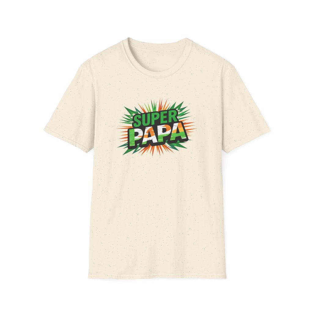 Super Papa Ireland Flag/Irish themed T-Shirt – Comic-Style Father’s Day Tee