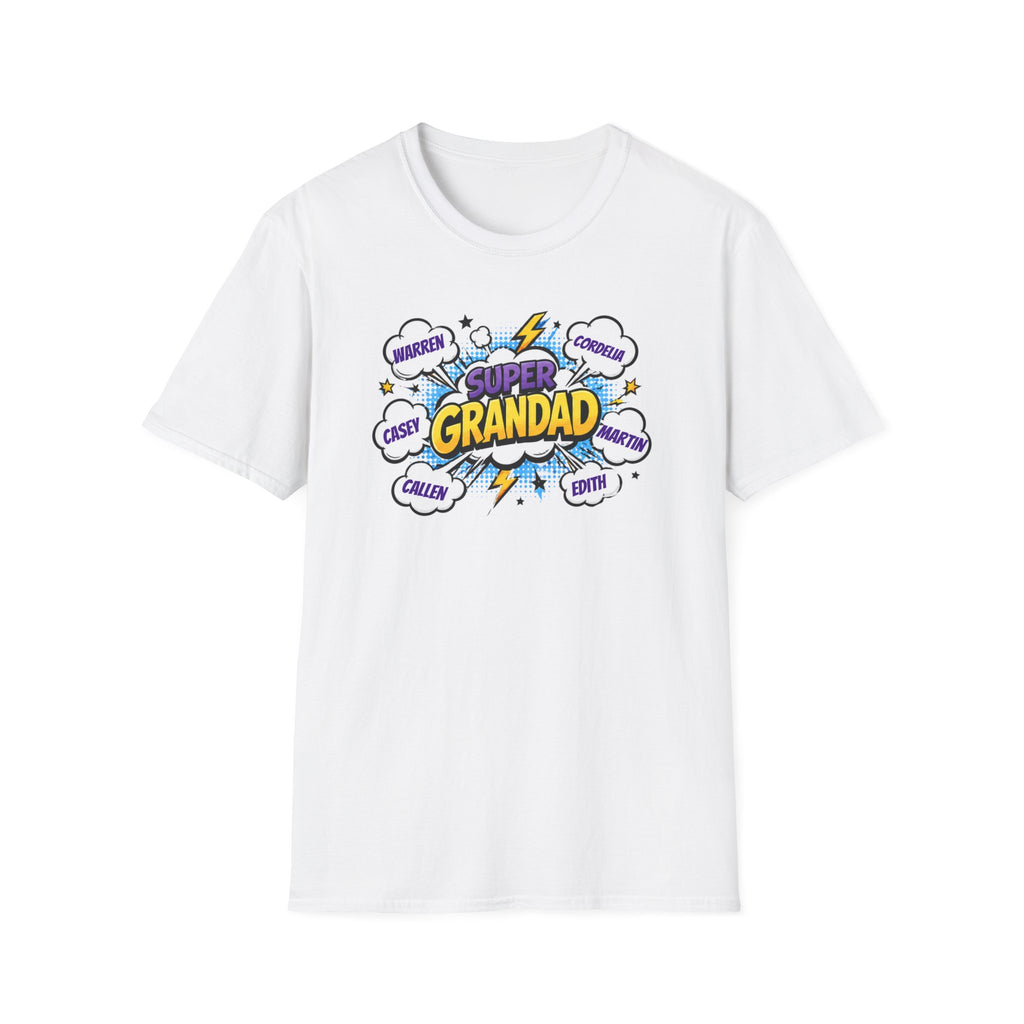 Super Grandad Comic-Style T‑Shirt — "Super Grandad" Graphic Tee, Father's Day & Grandparents Gift