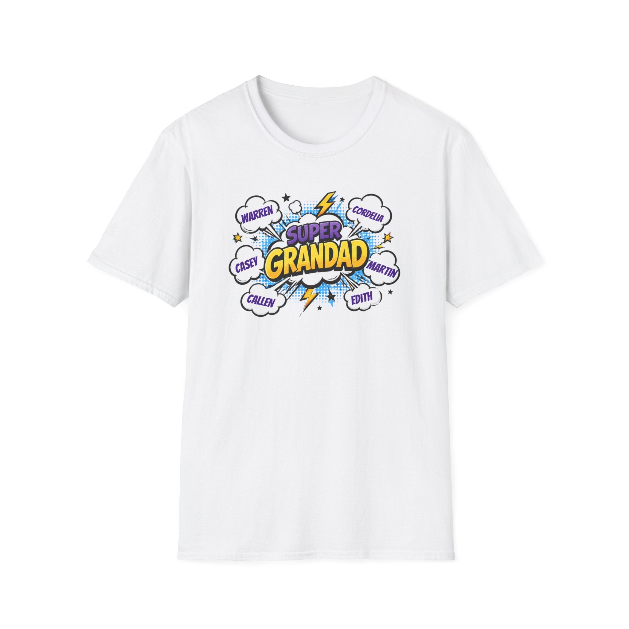 Super Grandad Comic-Style T‑Shirt — "Super Grandad" Graphic Tee, Father's Day & Grandparents Gift