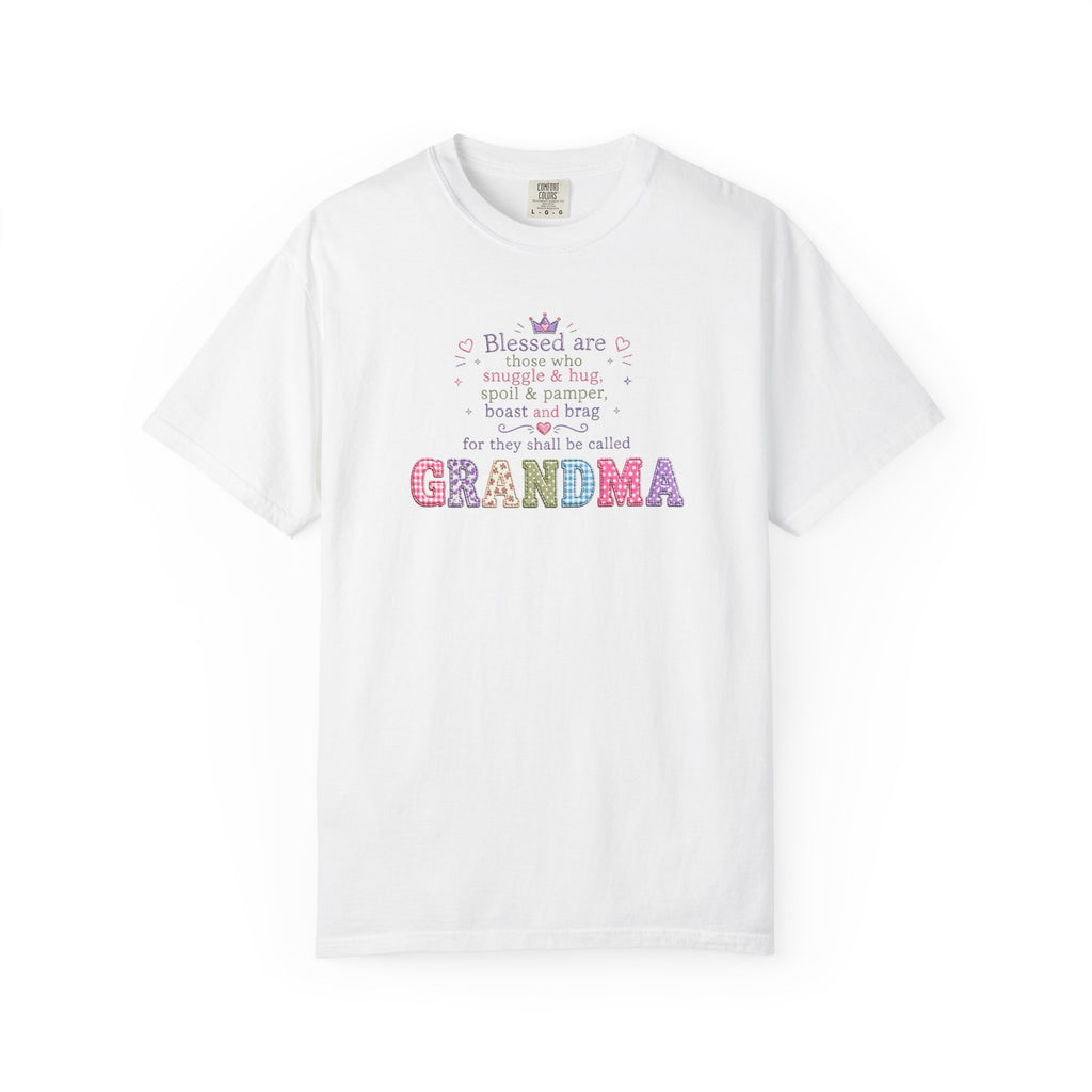Grandma Floral Scripture T-Shirt — Blessed Are Those Who Are Pure in Heart