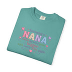 Becoming a Nana T-Shirt — "Becoming a Nana means my heart grows bigger with every little giggle" Cute Grandma Gift
