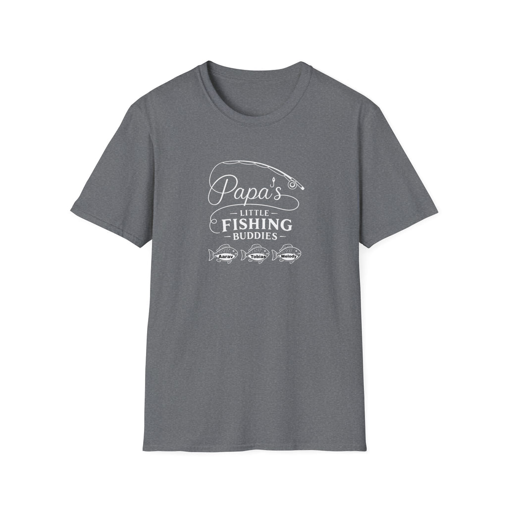 Papa's Little Fishing Buddies T-Shirt — Fathers Day Fishing Tee