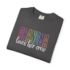 Grandma Loves Her Crew T-Shirt — Pastel Rainbow Grandma Gift