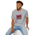 T-Shirt — "Super Papa" Union Jack/England themed Retro Comic Dad Shirt (Father's Day Gift)