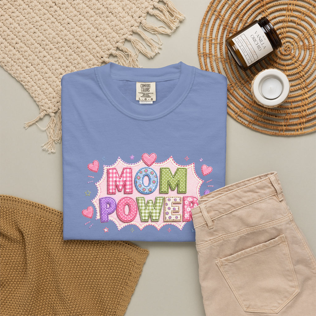 Mom Power T-Shirt — Cute Pastel Heart Mother's Day Tee