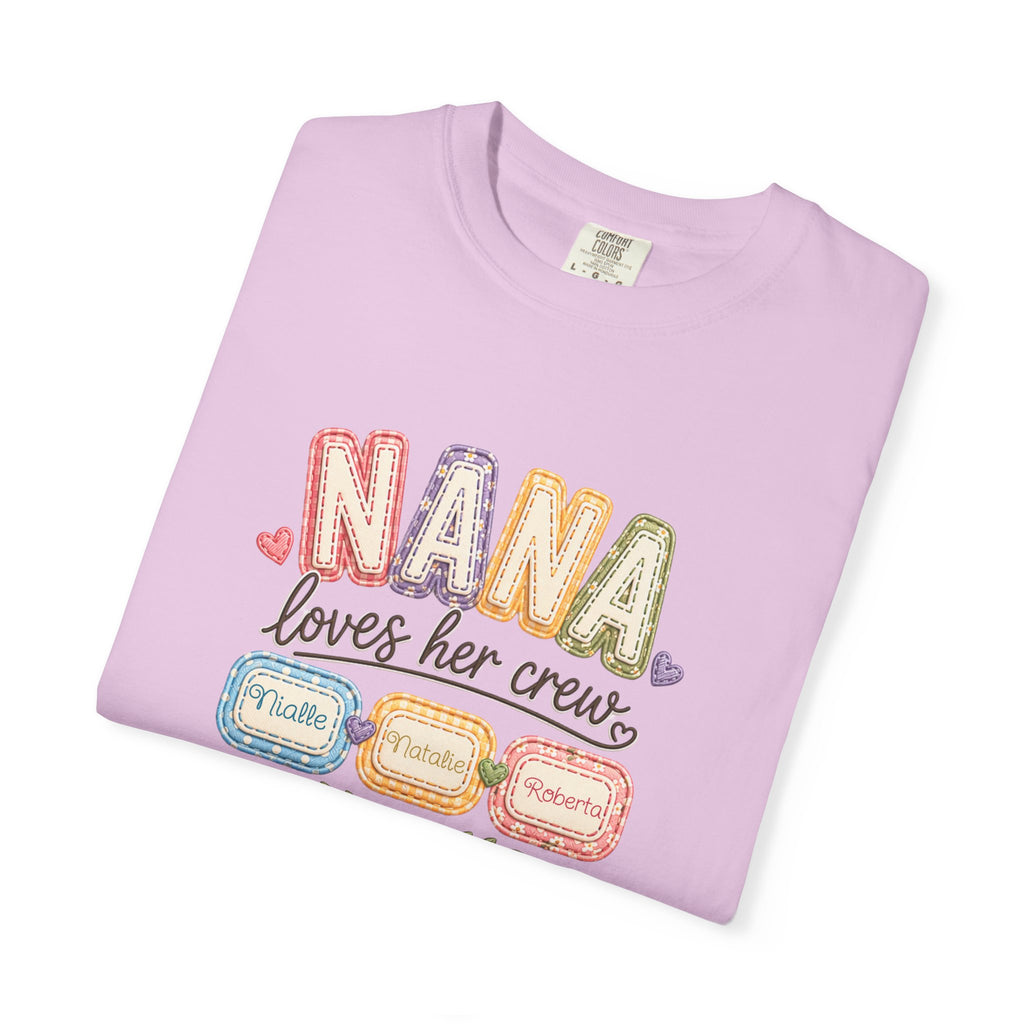 T-Shirt — “Nana Loves Her Crew” Colorful Grandma Family tee