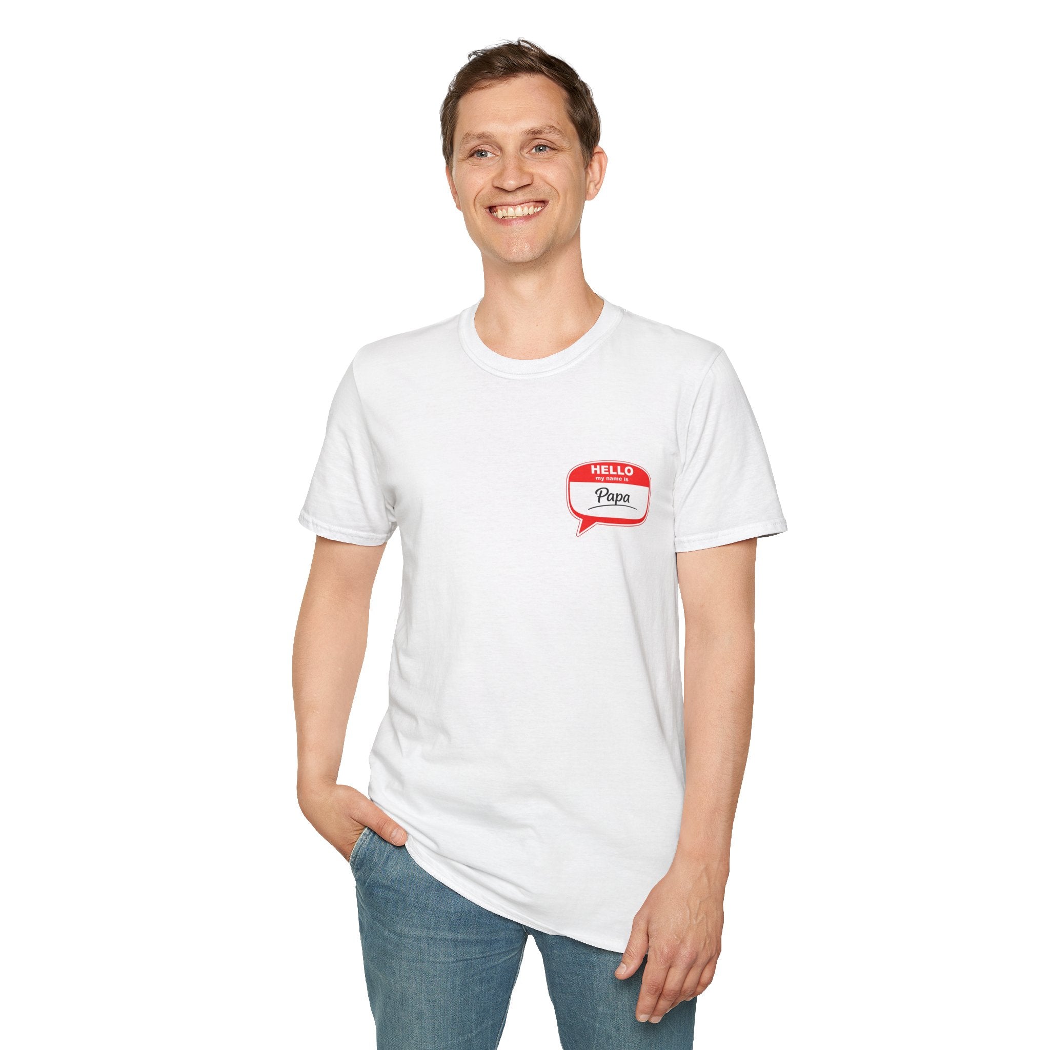 Hello Papa Speech Bubble T-Shirt – Cute Dad Gift for New Fathers & Father’s Day