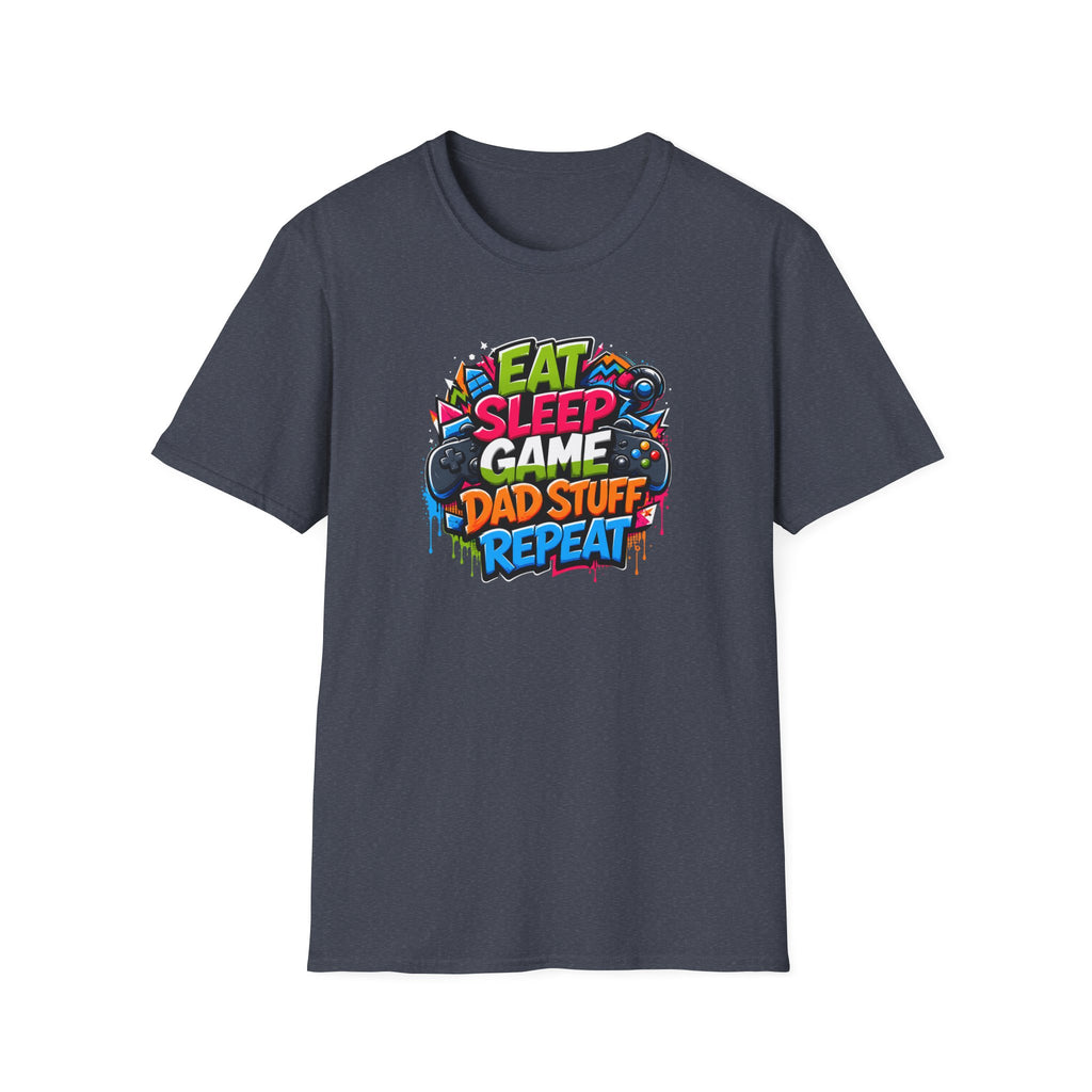 Eat Sleep Game Dad Stuff Repeat T-Shirt