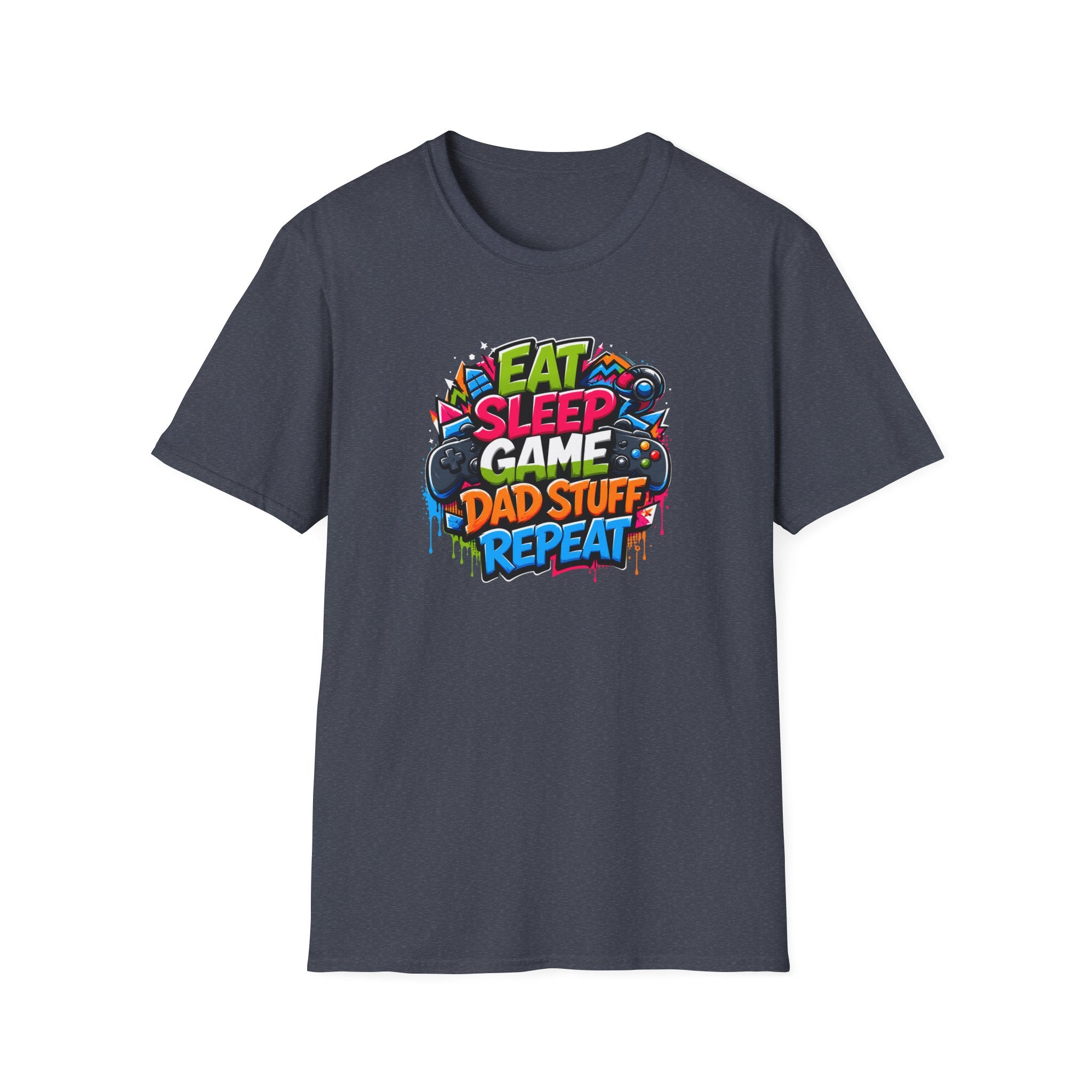 Eat Sleep Game Dad Stuff Repeat T-Shirt